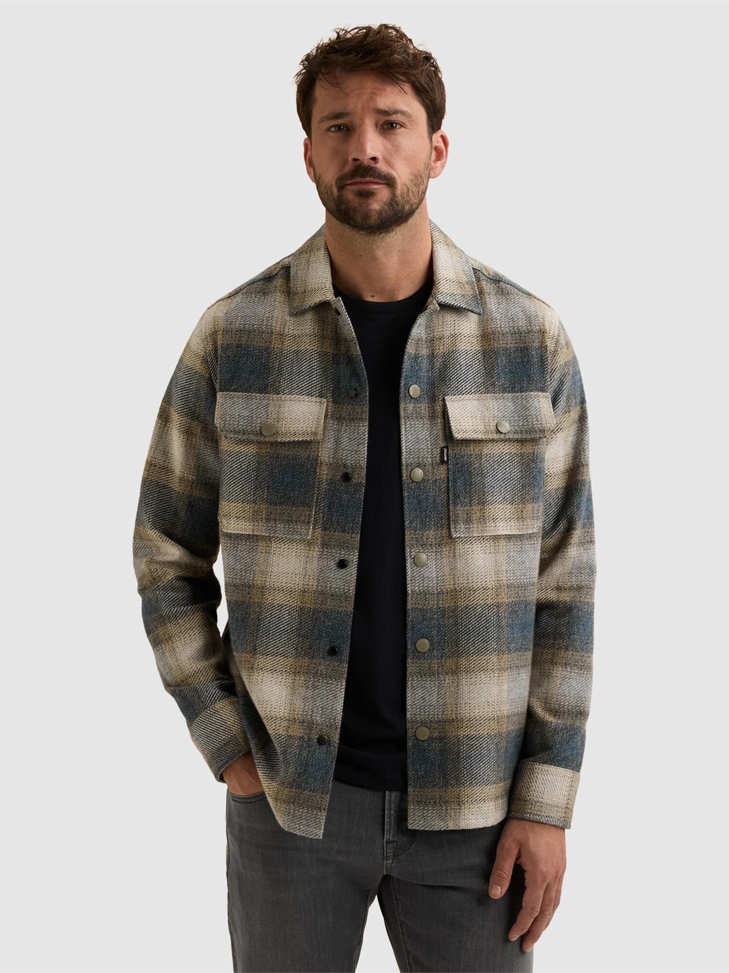 Skjorta 'Overshirt with check pattern'