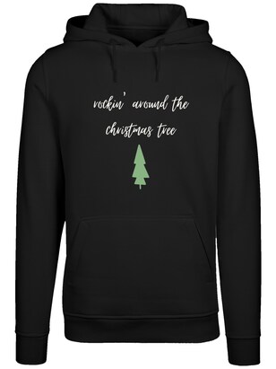 F4NT4STIC Sweatshirt ‘Rockin around the Christmas Weihnachten’ Groen / Zwart / Wit