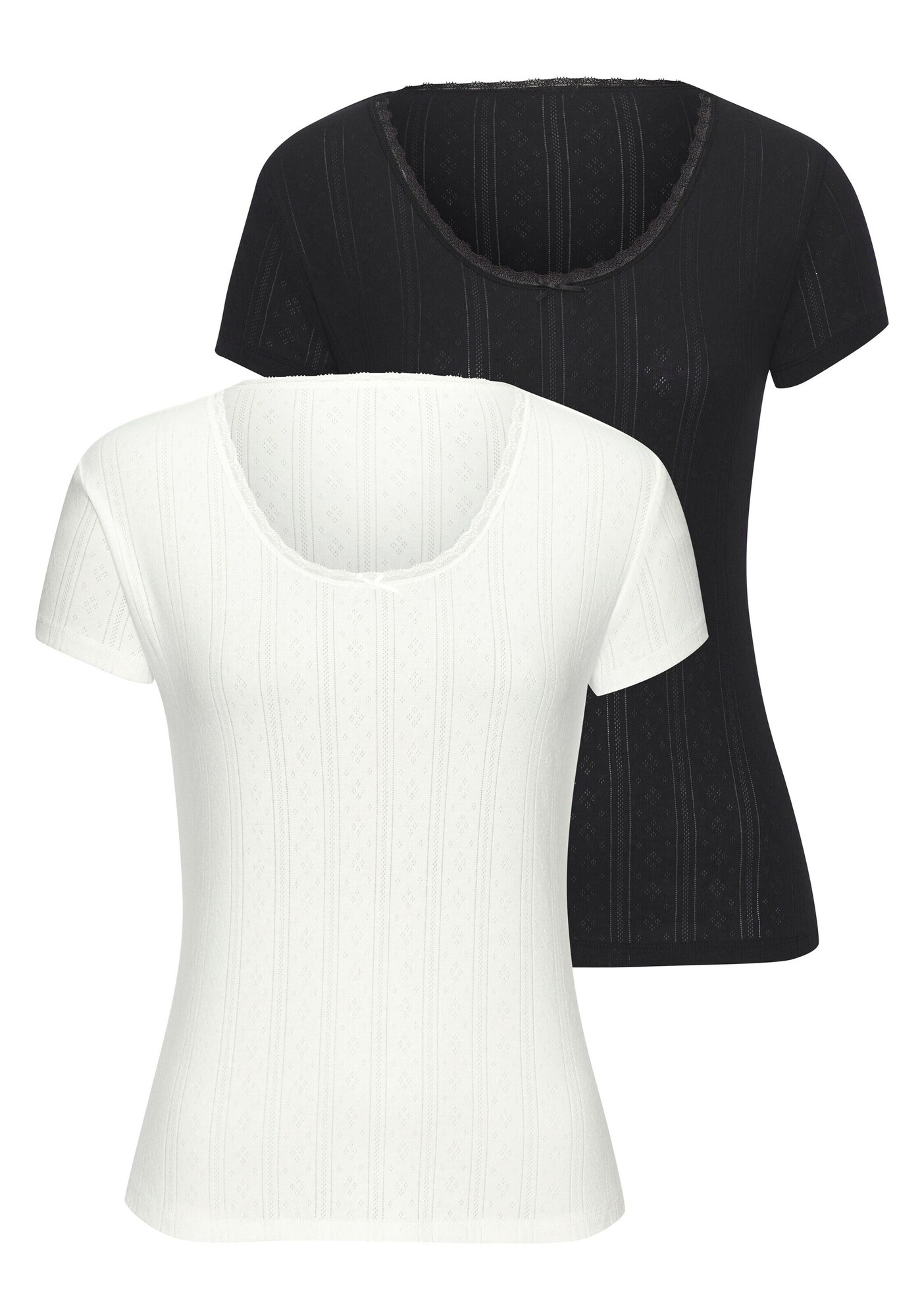 VIVANCE Tricou  negru / alb