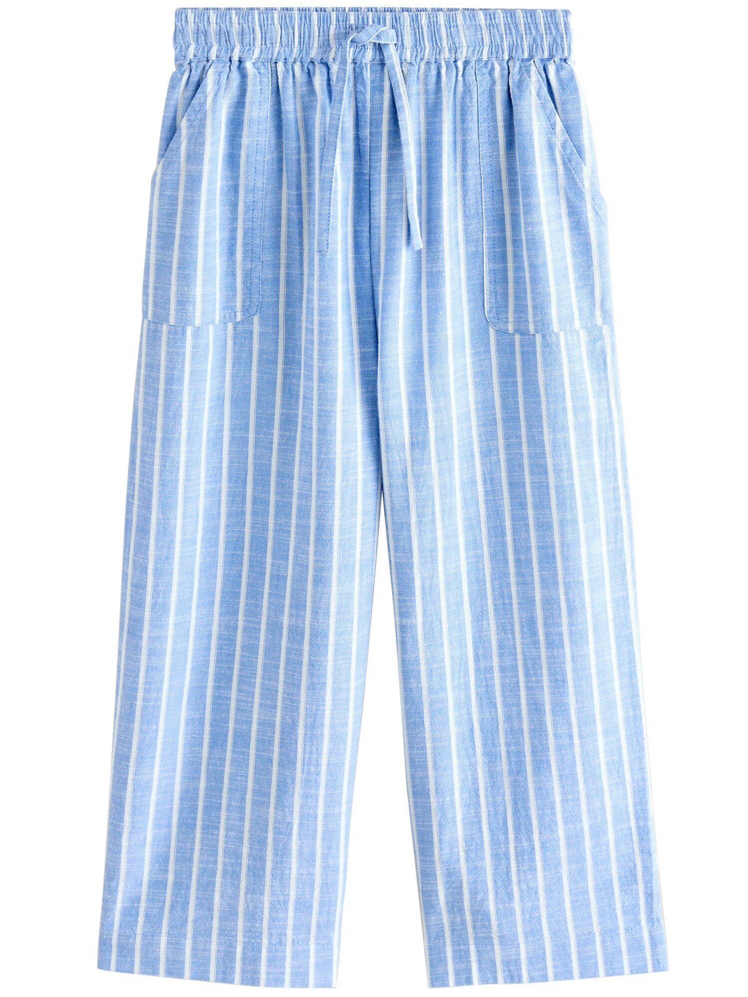 Next Pantaloni  albastru deschis / alb