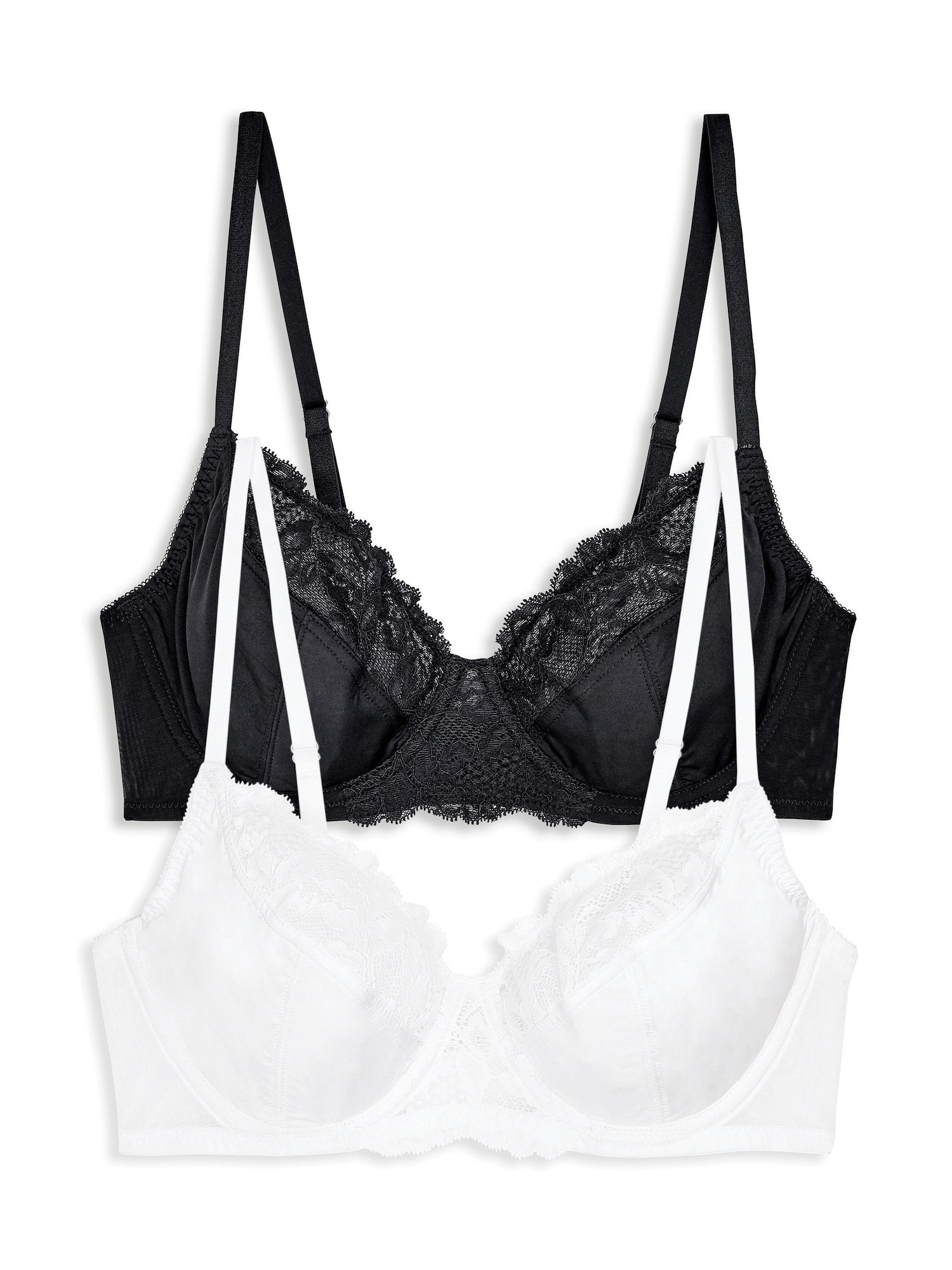 Next Sutien  negru / alb