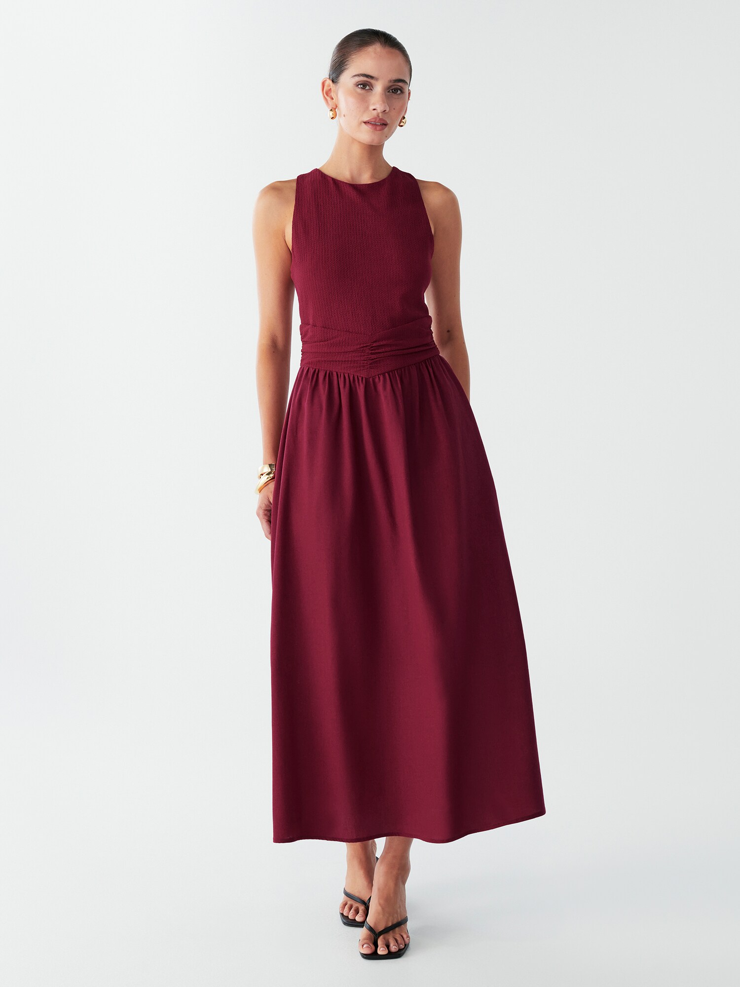 BWLDR Rochie Linda  roșu bordeaux