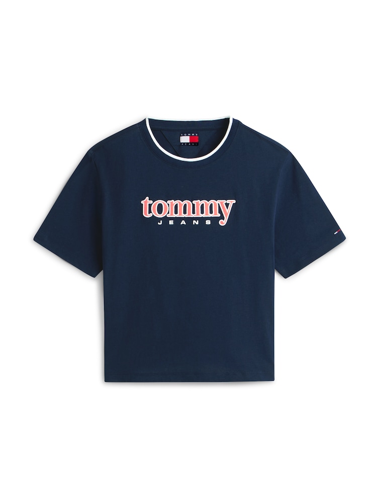 Tommy Jeans T-Shirt Damen Größe L marine / knallrot / weiß