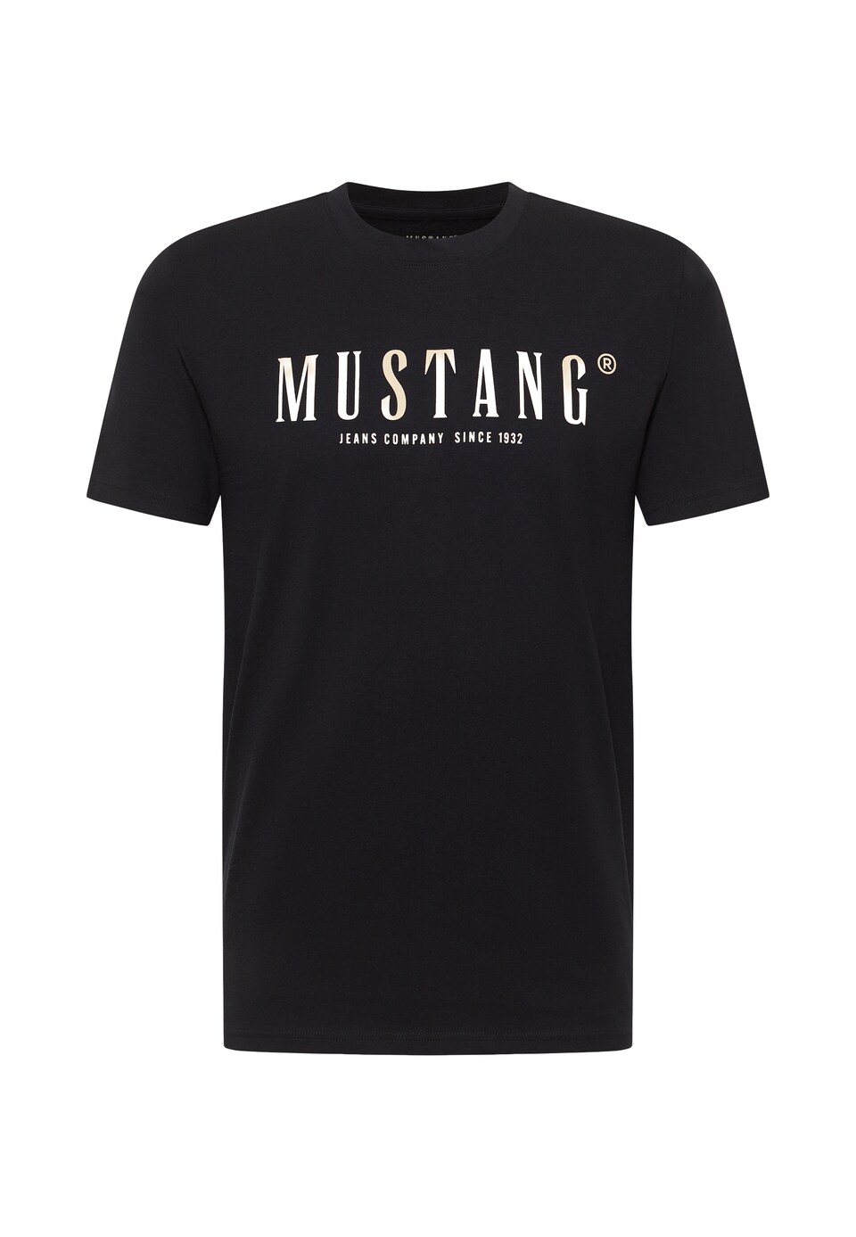 T-shirt 'Austin' pastellgul / svart