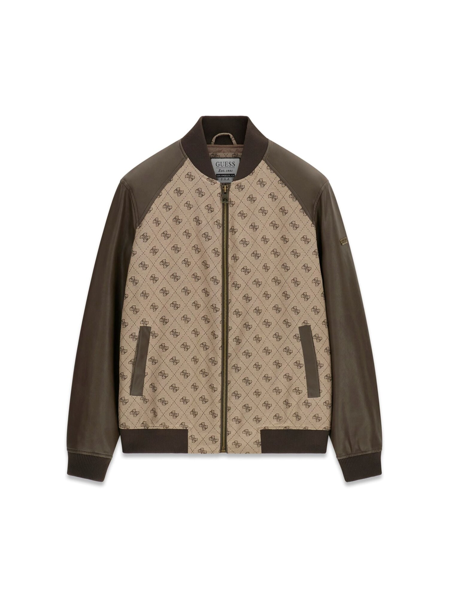 GUESS Chaqueta de entretiempo arena / marrón oscuro – imagen 1