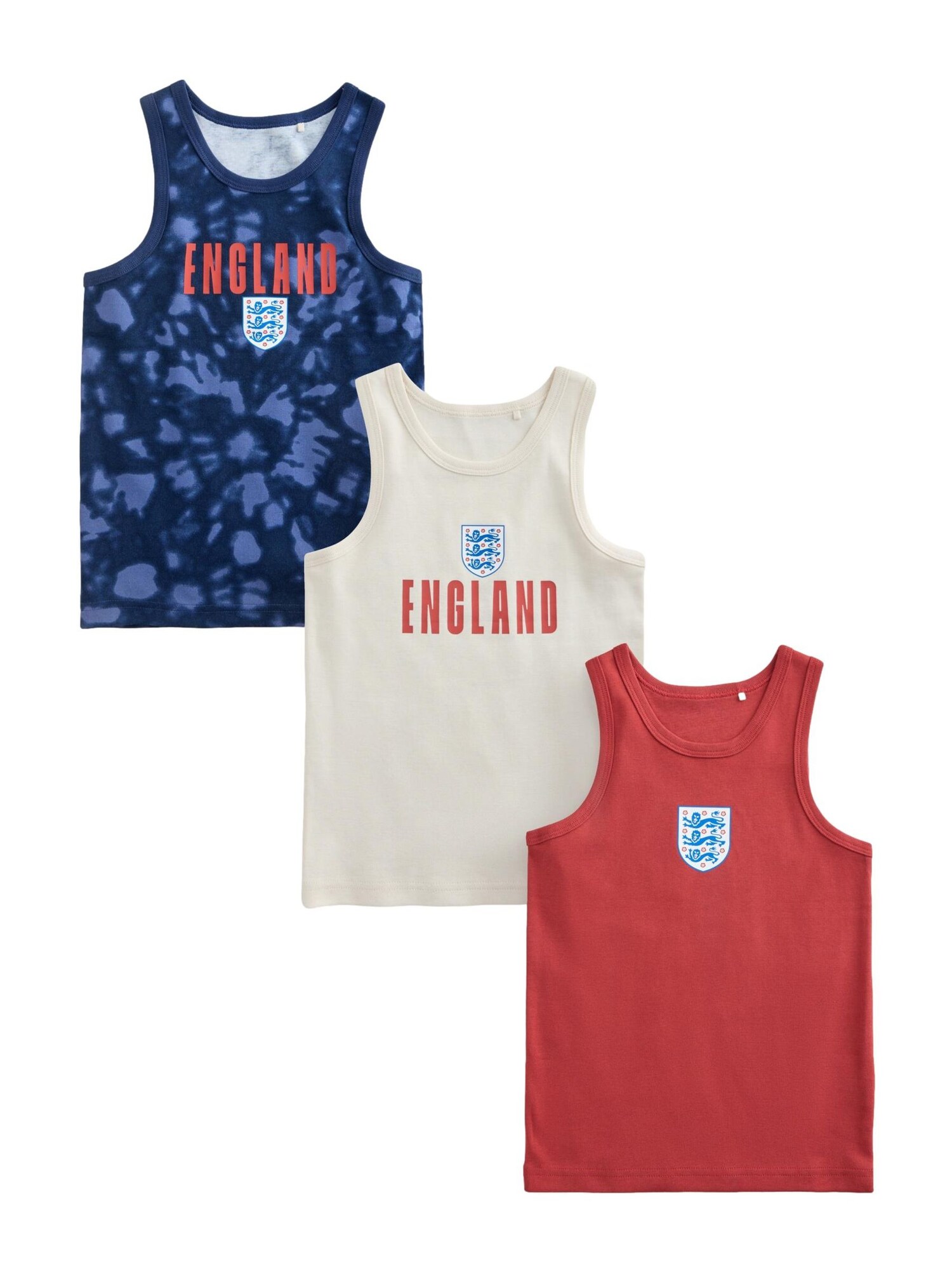 Next Tričko 'England FA'  modrá / námornícka modrá / čerešňová / biela