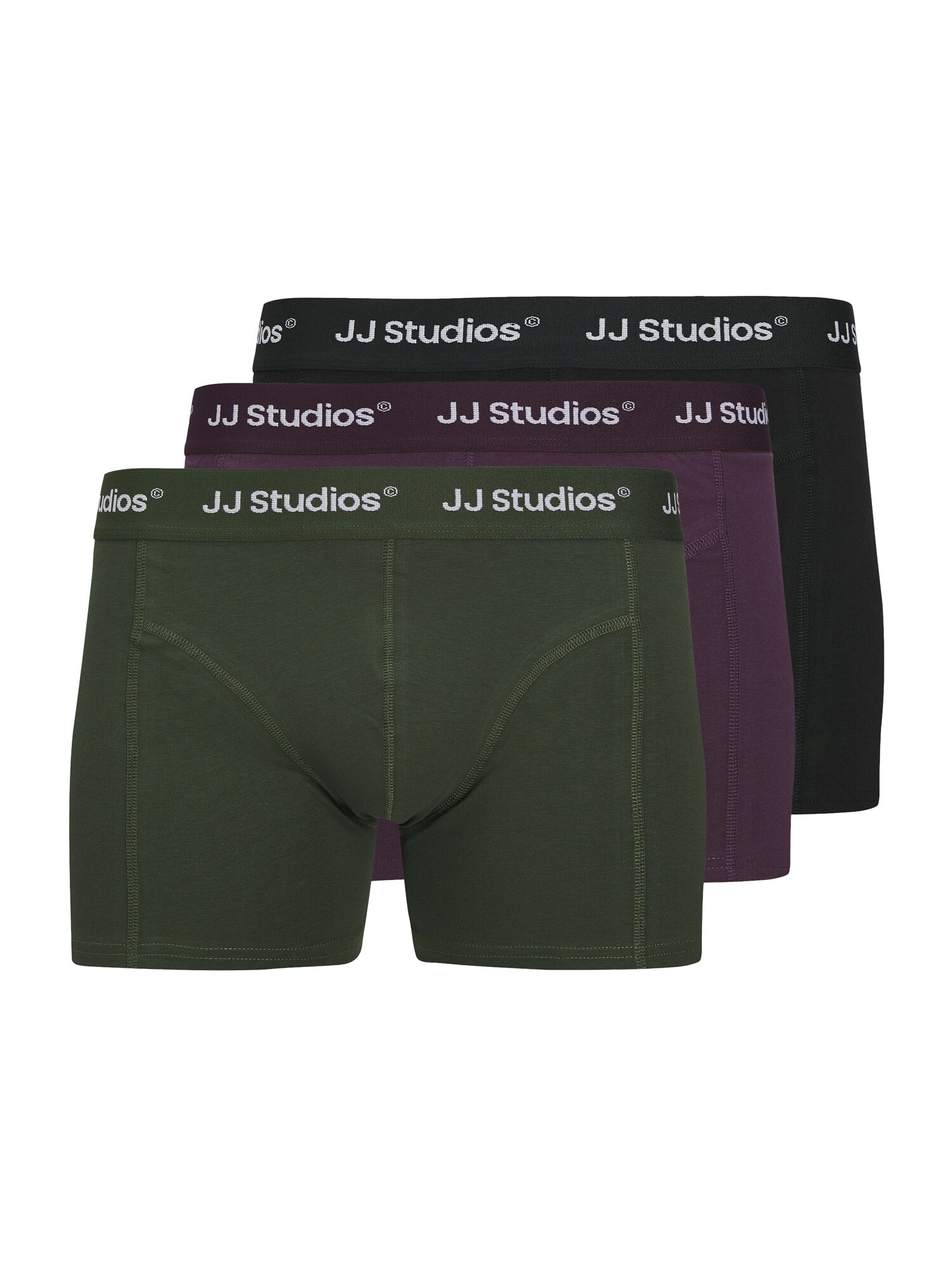 JACK & JONES Boxeri JACSOHO  verde pin / verde închis / mov vânătă