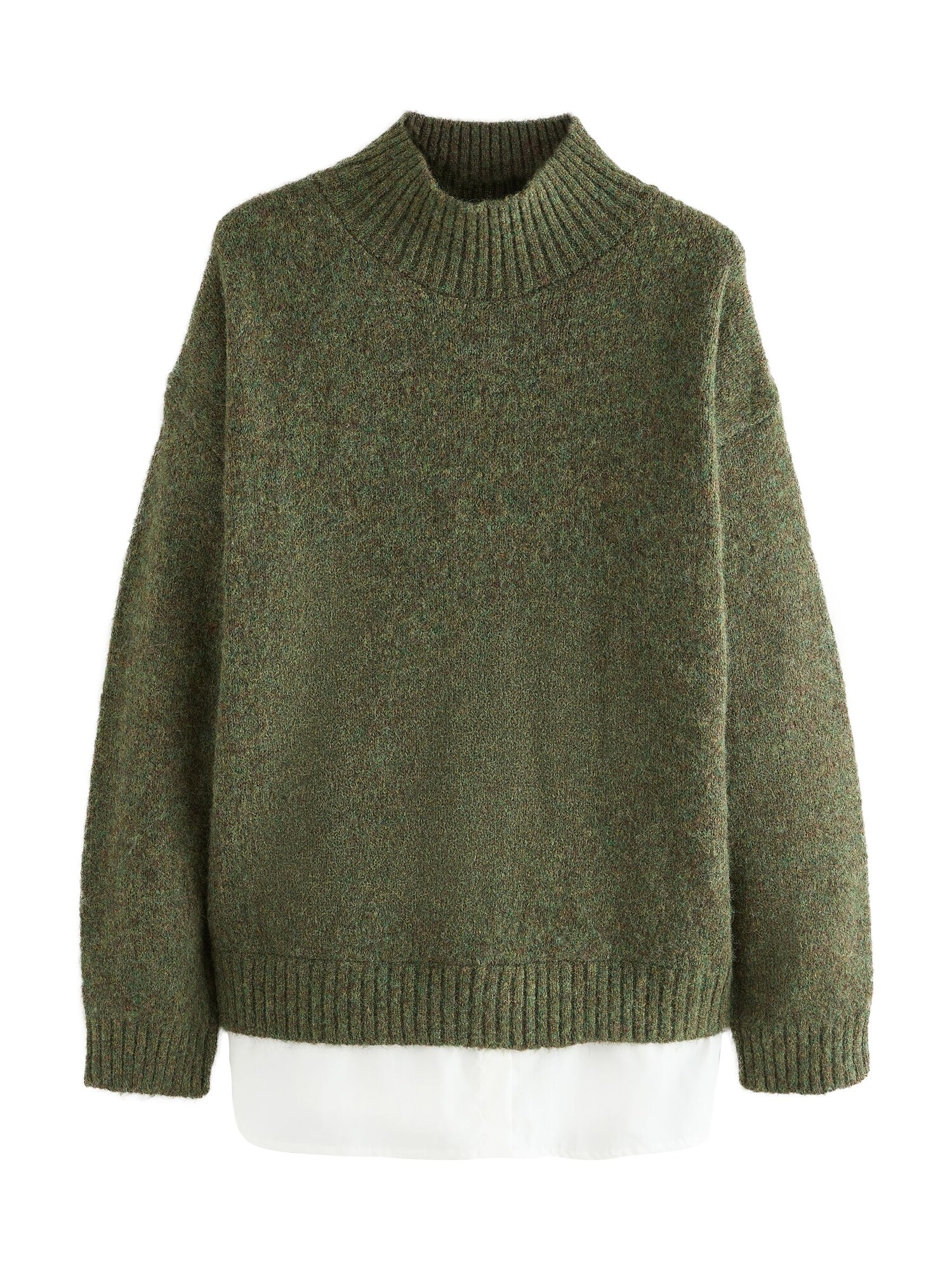 Next Pulover  verde / alb