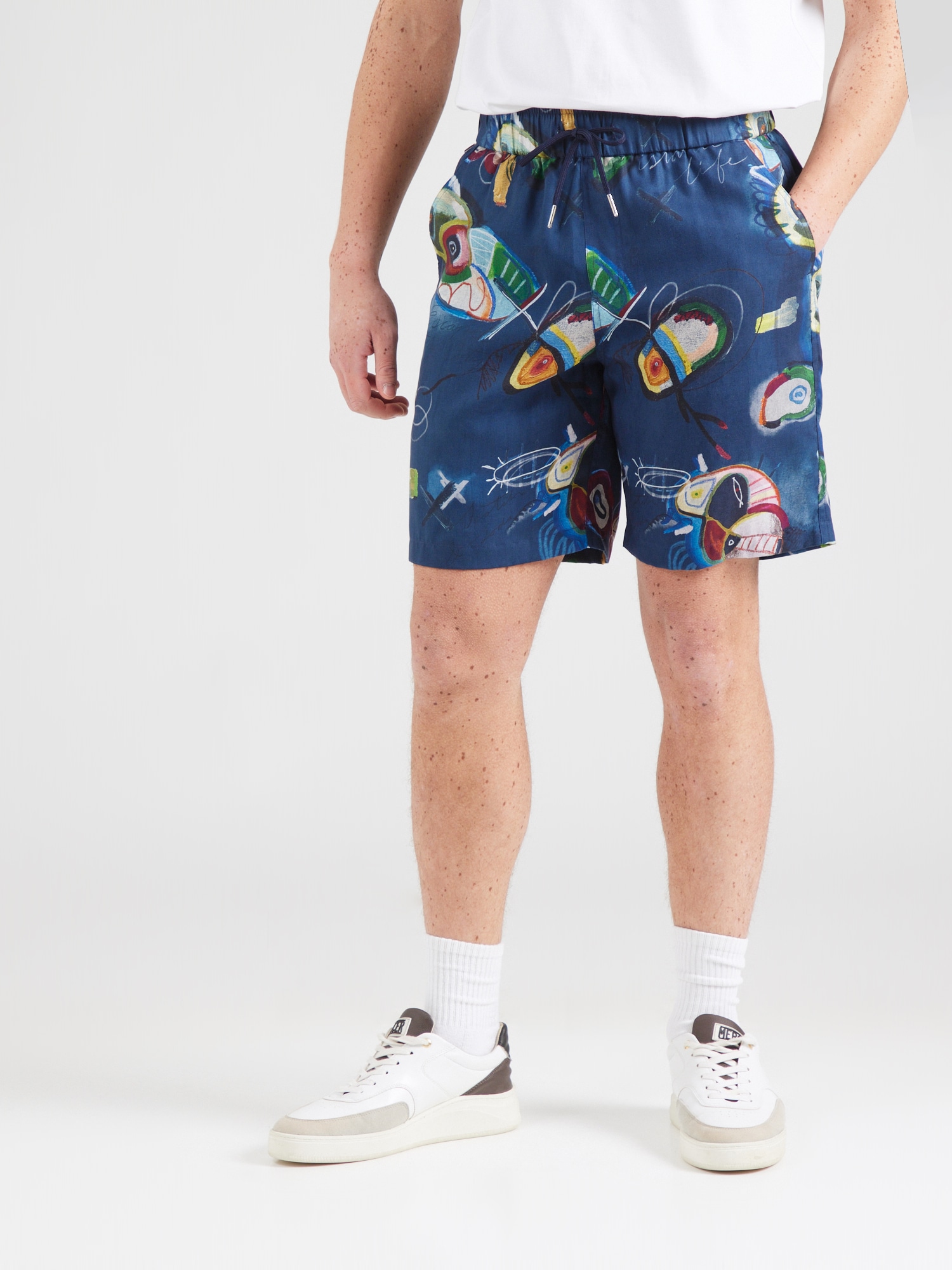 SCOTCH & SODA Nadrág tengerészkék / jáde / sötét narancssárga / kárminvörös termék 2. képe