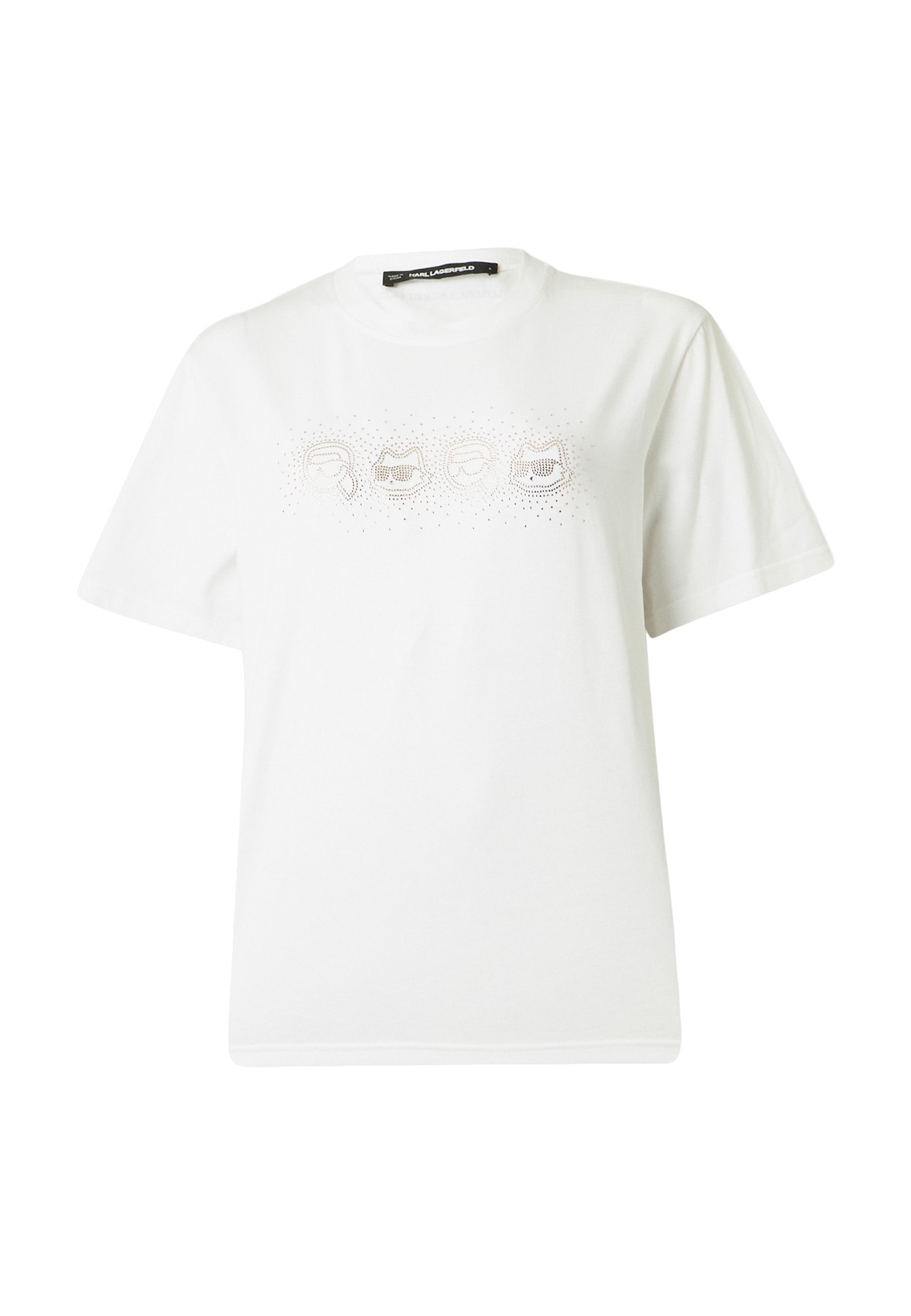 Karl Lagerfeld Tricou IKON transparent / alb