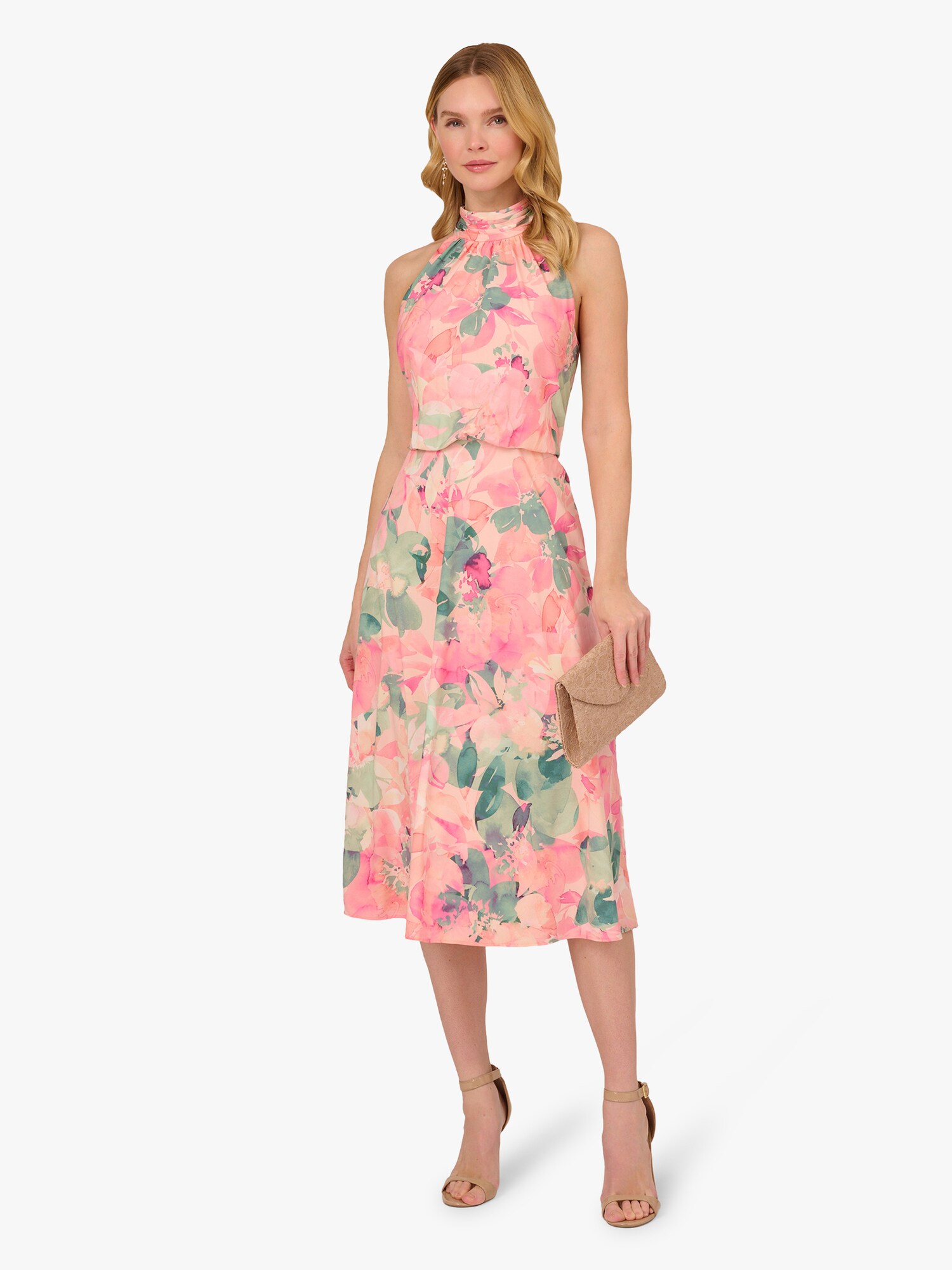 Thumbnail - Adrianna Papell Sommerkleid Printed Midi Dress