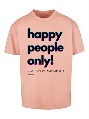 F4NT4STIC Shirt ‘Happy people only New York’ Beige / Zwart