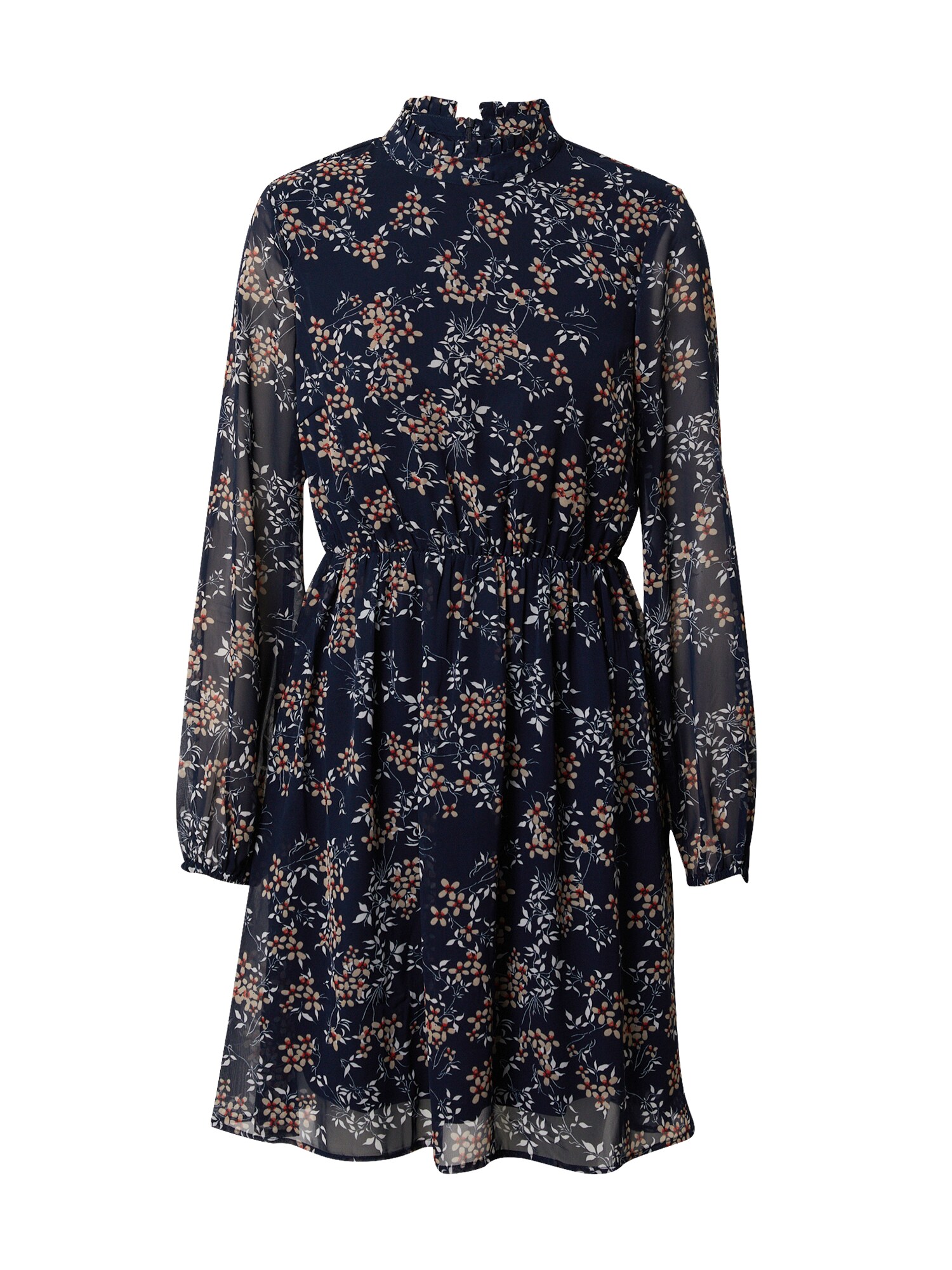 VERO MODA Suknelė 'VMVILDE'  tamsiai mėlyna / smėlio / raudona / balta