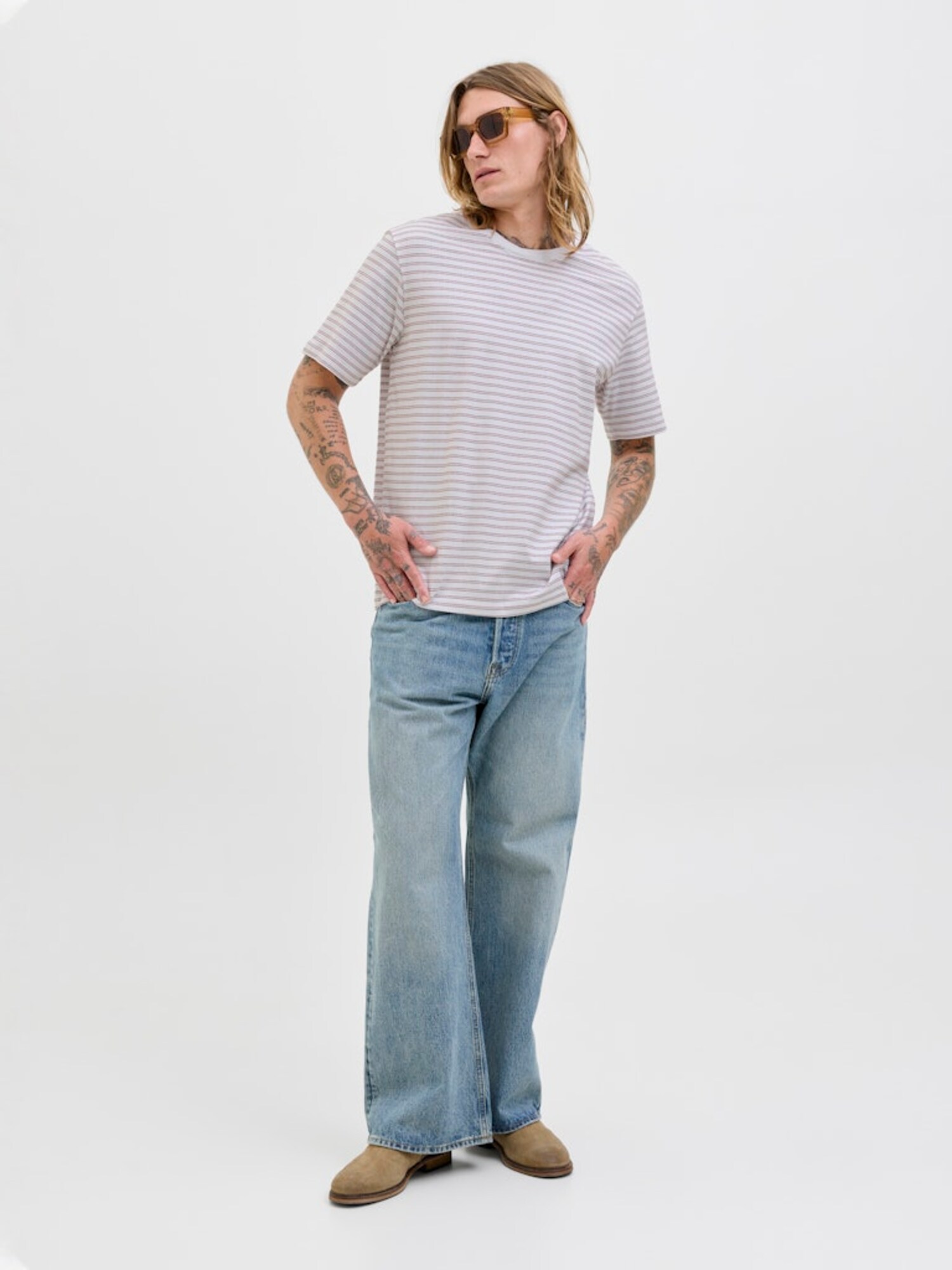 JACK & JONES Tričko 'JORCanggu' krvavo červená / biela (obrázok 5)