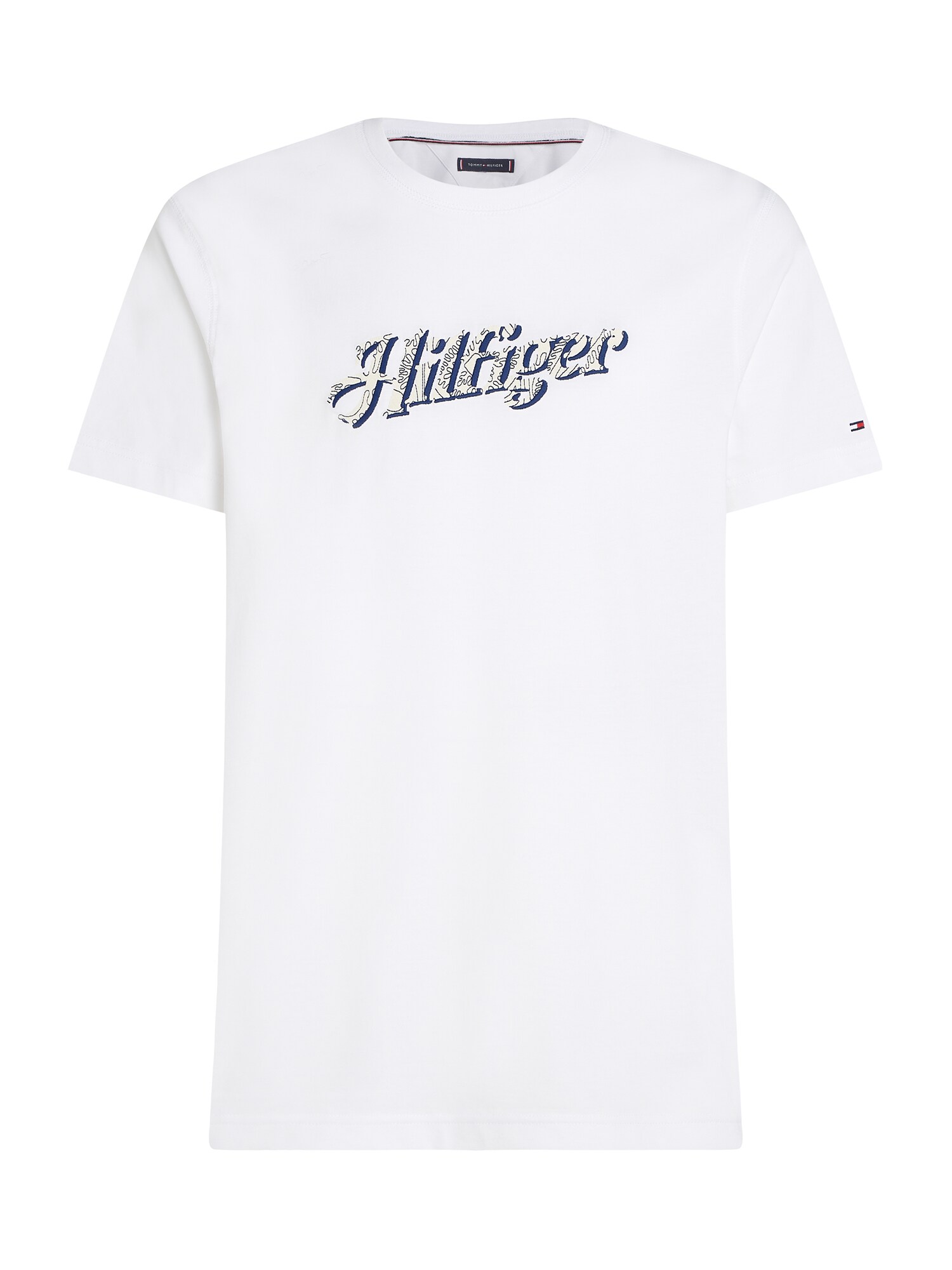 TOMMY HILFIGER Póló  krém / tengerészkék / fehér akciós termékkép 1
