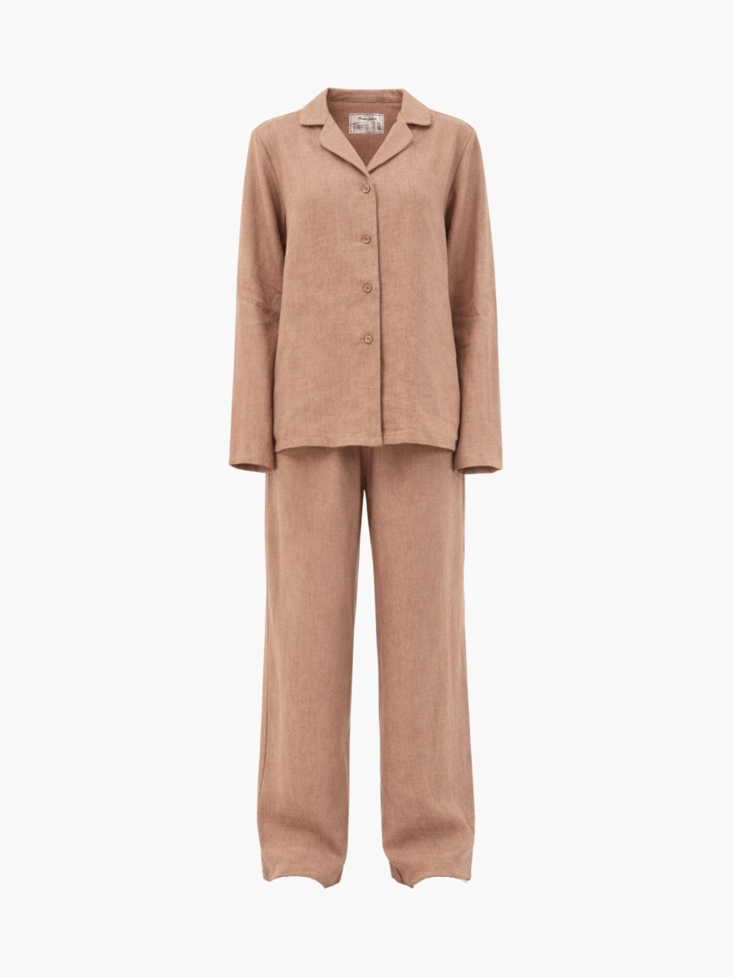 AmourLinen Pijama 'Nightly'  marrón claro