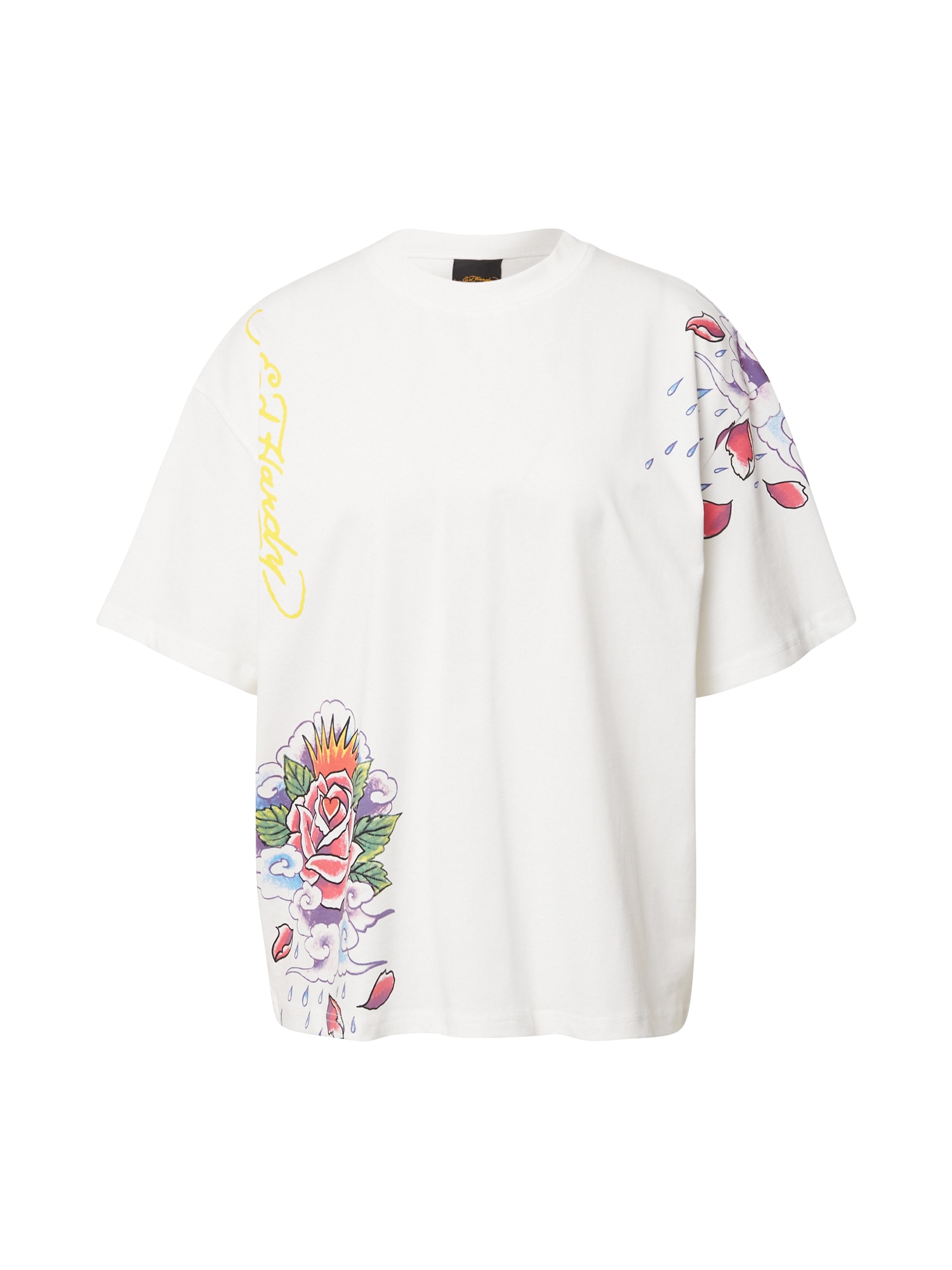 Ed Hardy Marškinėliai 'Raining Roses' mišrios spalvos / balta