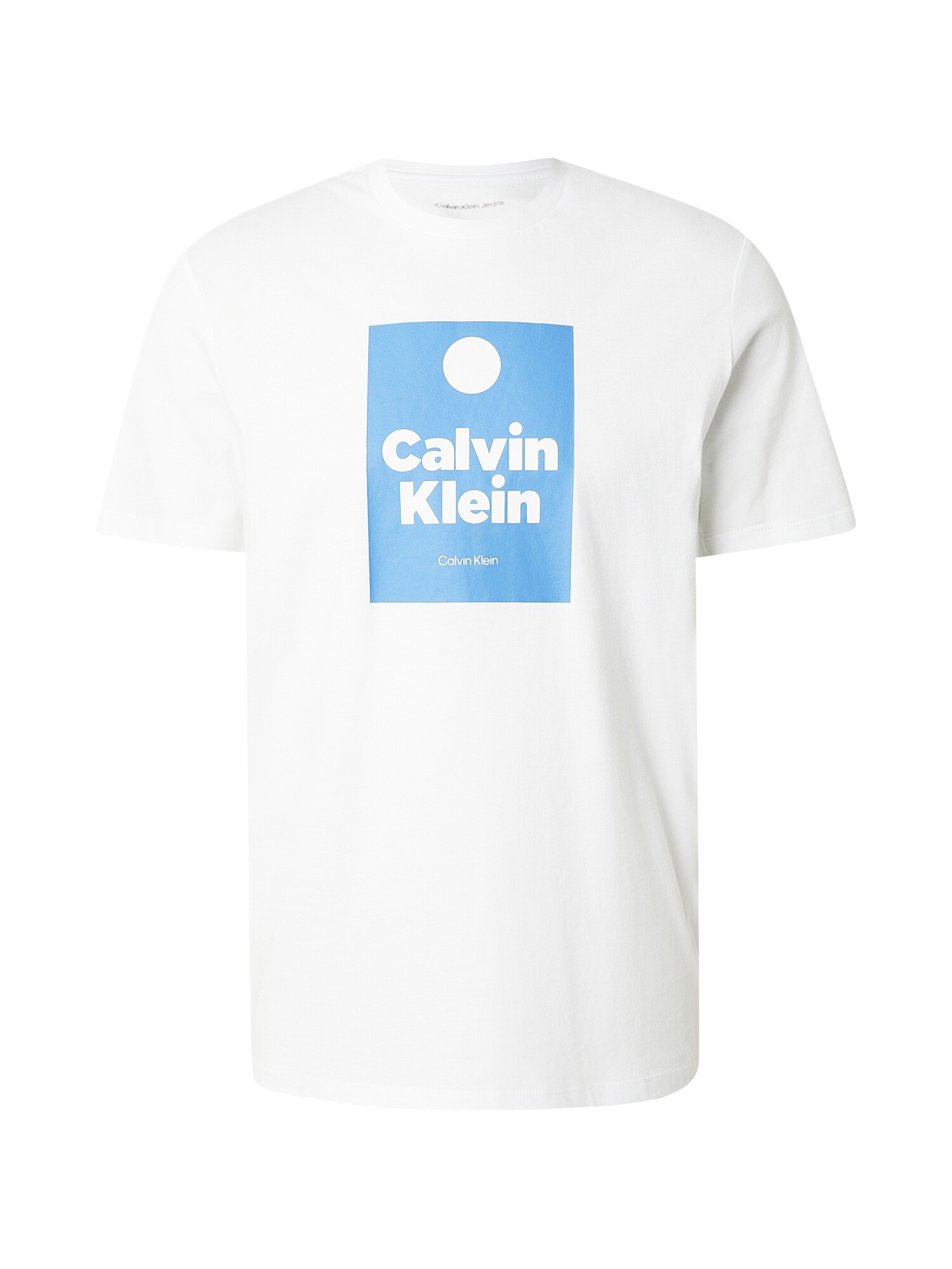 Calvin Klein Jeans Tricou  azur / alb