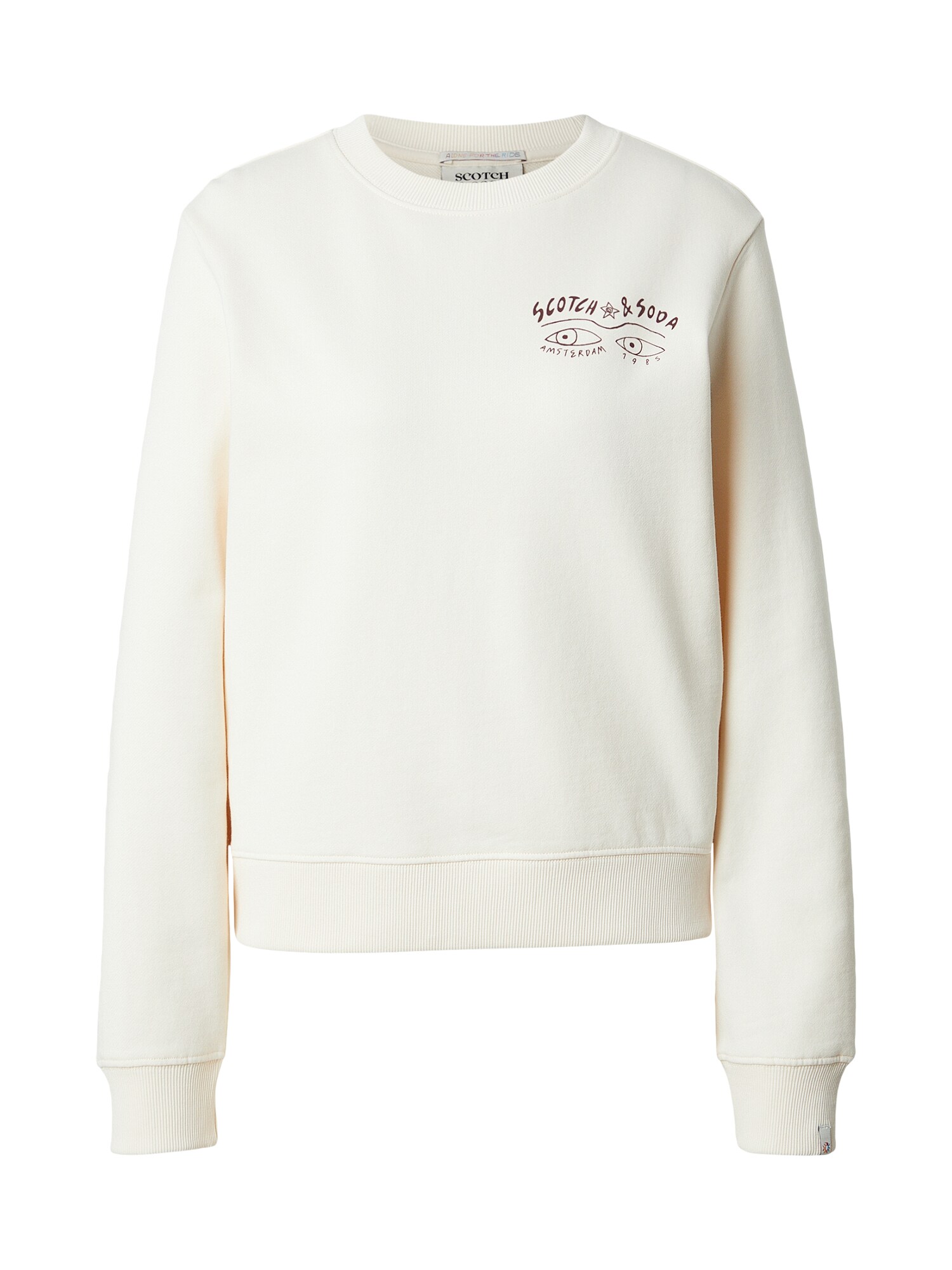 SCOTCH & SODA Bluză de molton  roșu bordeaux / alb murdar