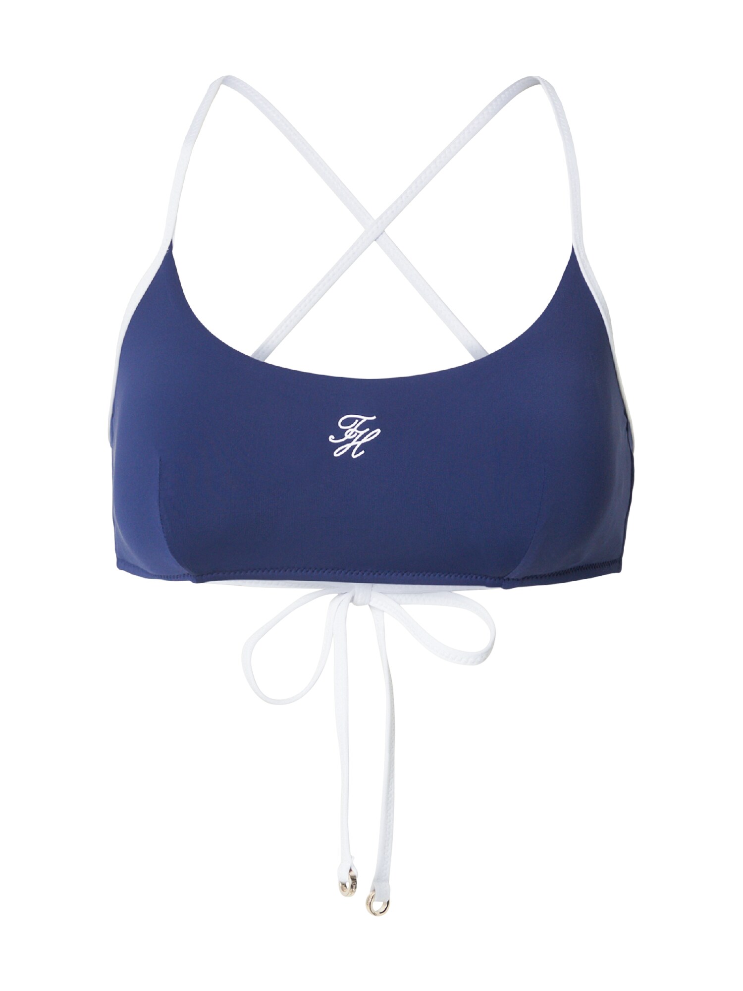 Tommy Hilfiger Underwear Bikinový top  tmavomodrá / biela