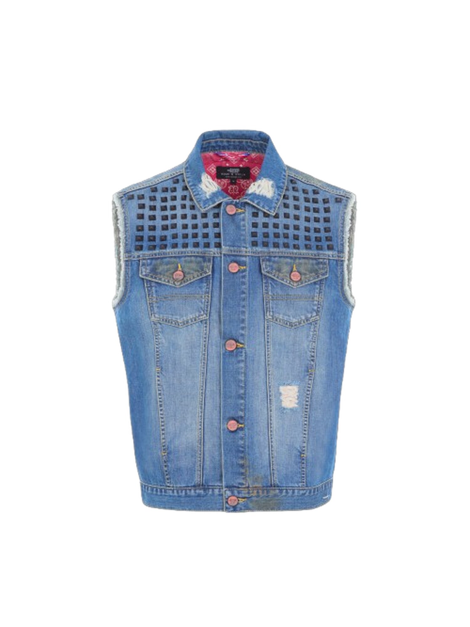 Yoxeone Gilet 'HELL RIDERS'  blu denim