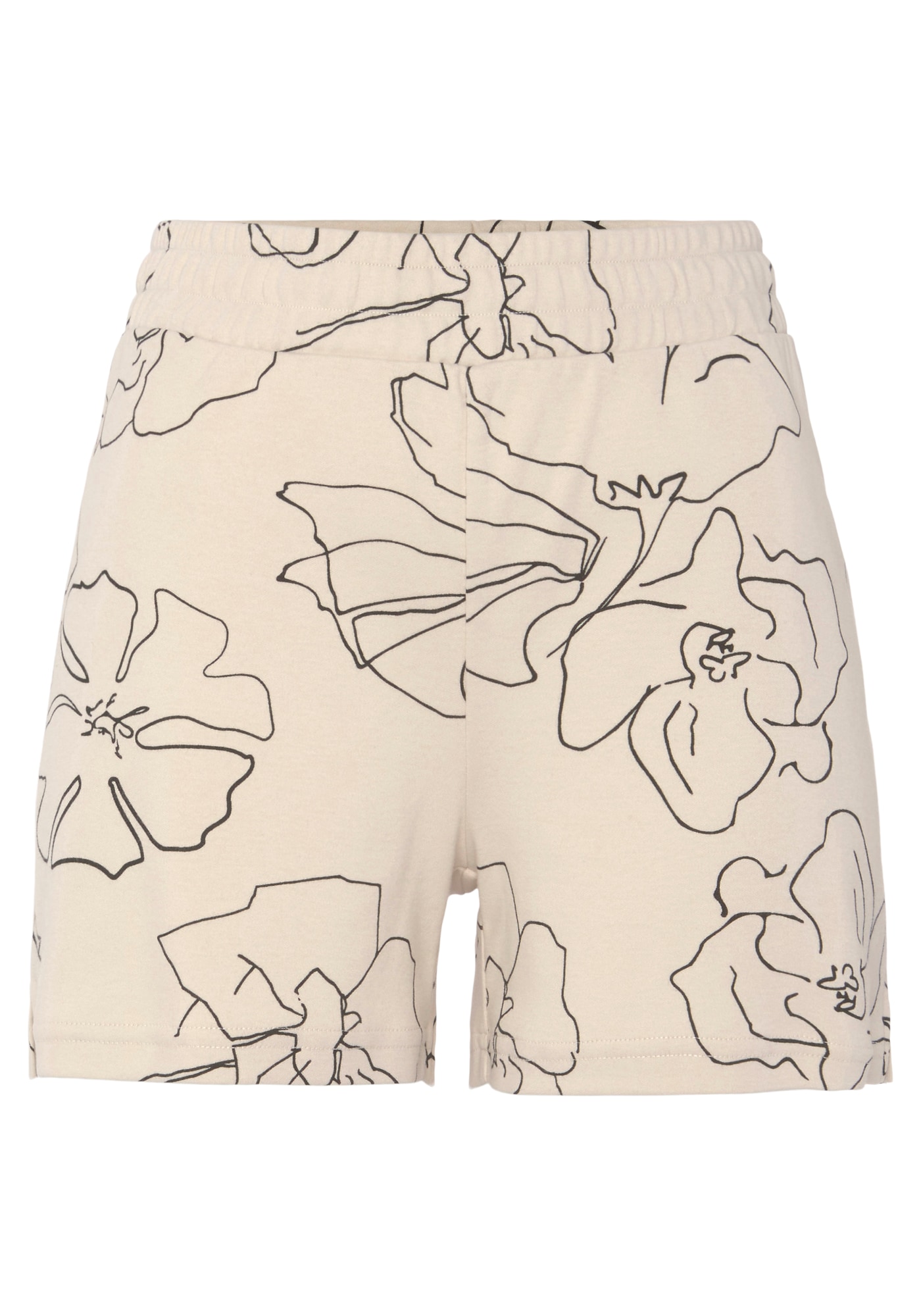 LASCANA Pantaloni de pijama  crem / negru