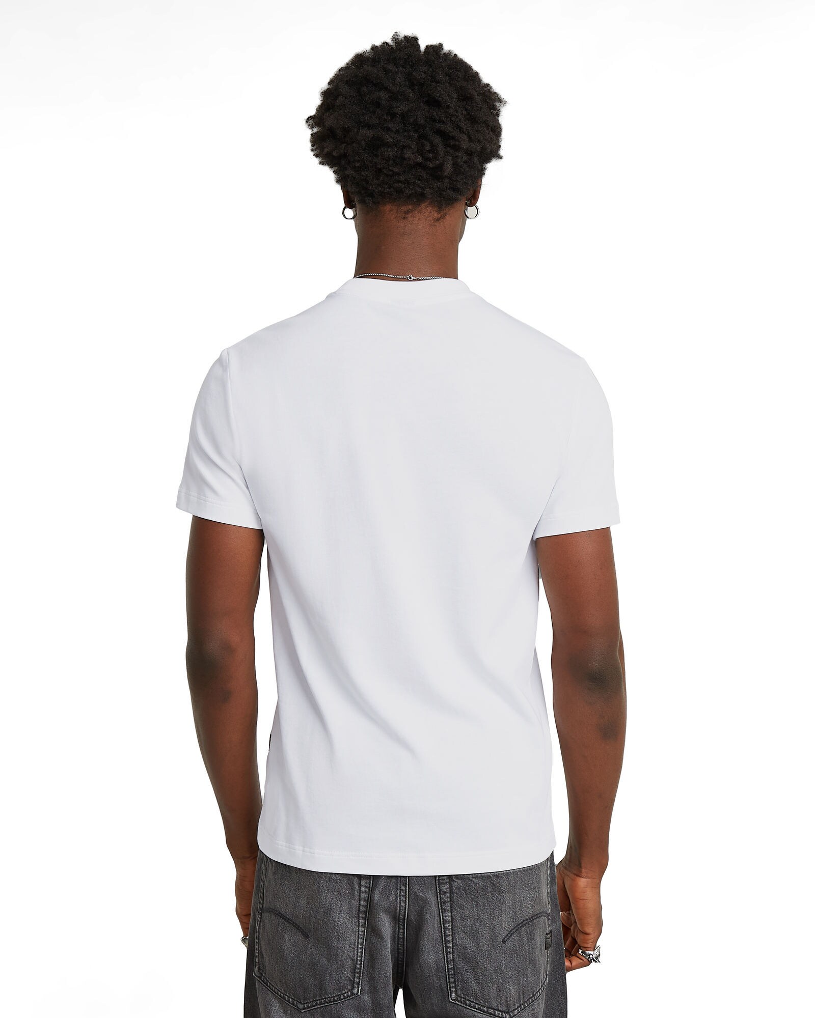 G-STAR Tričko 'Originals T-Shirt' tmavočervená / biela (obrázok 3)