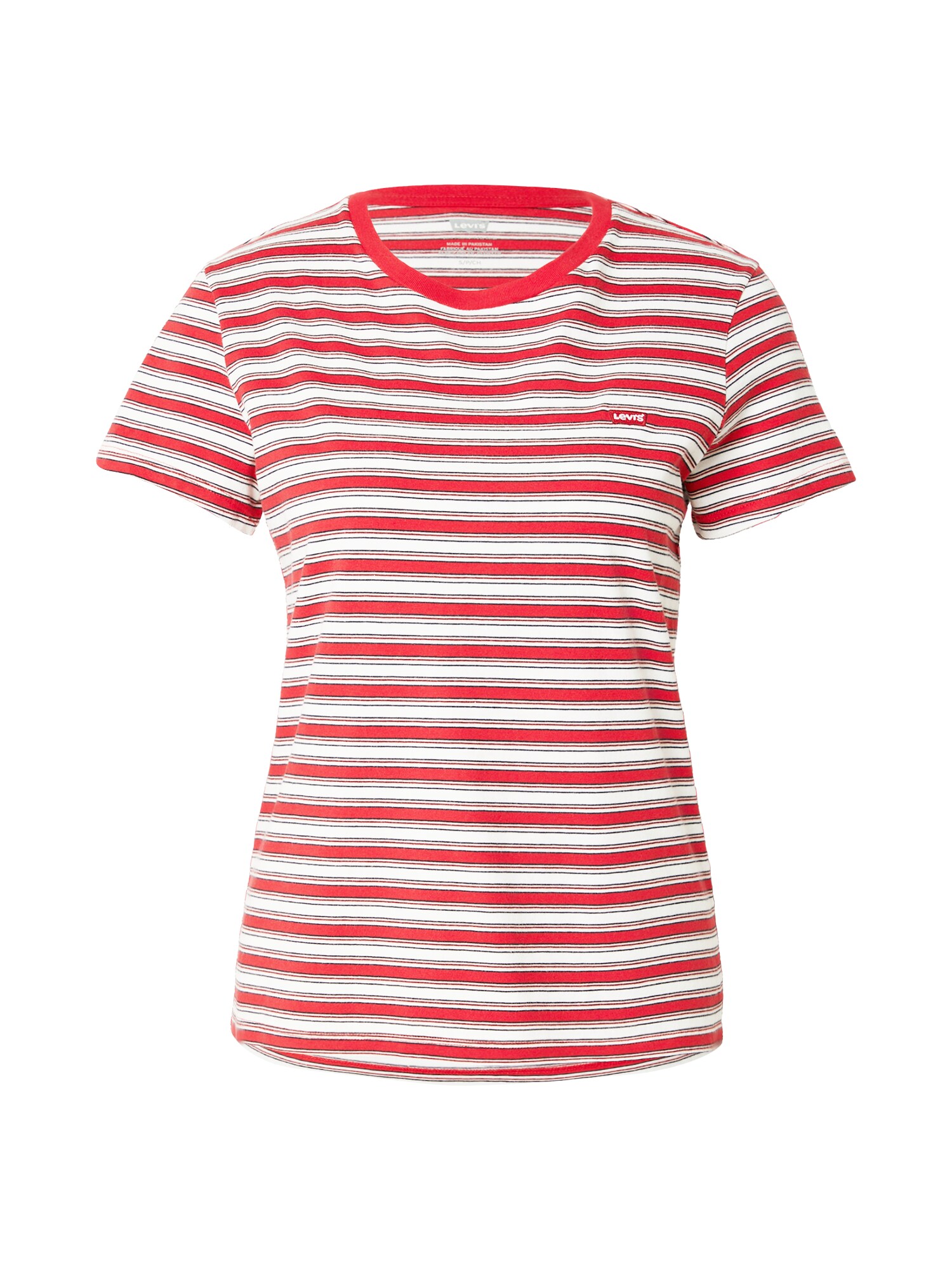 LEVIS ® Tricou PERFECT roșu / alb murdar