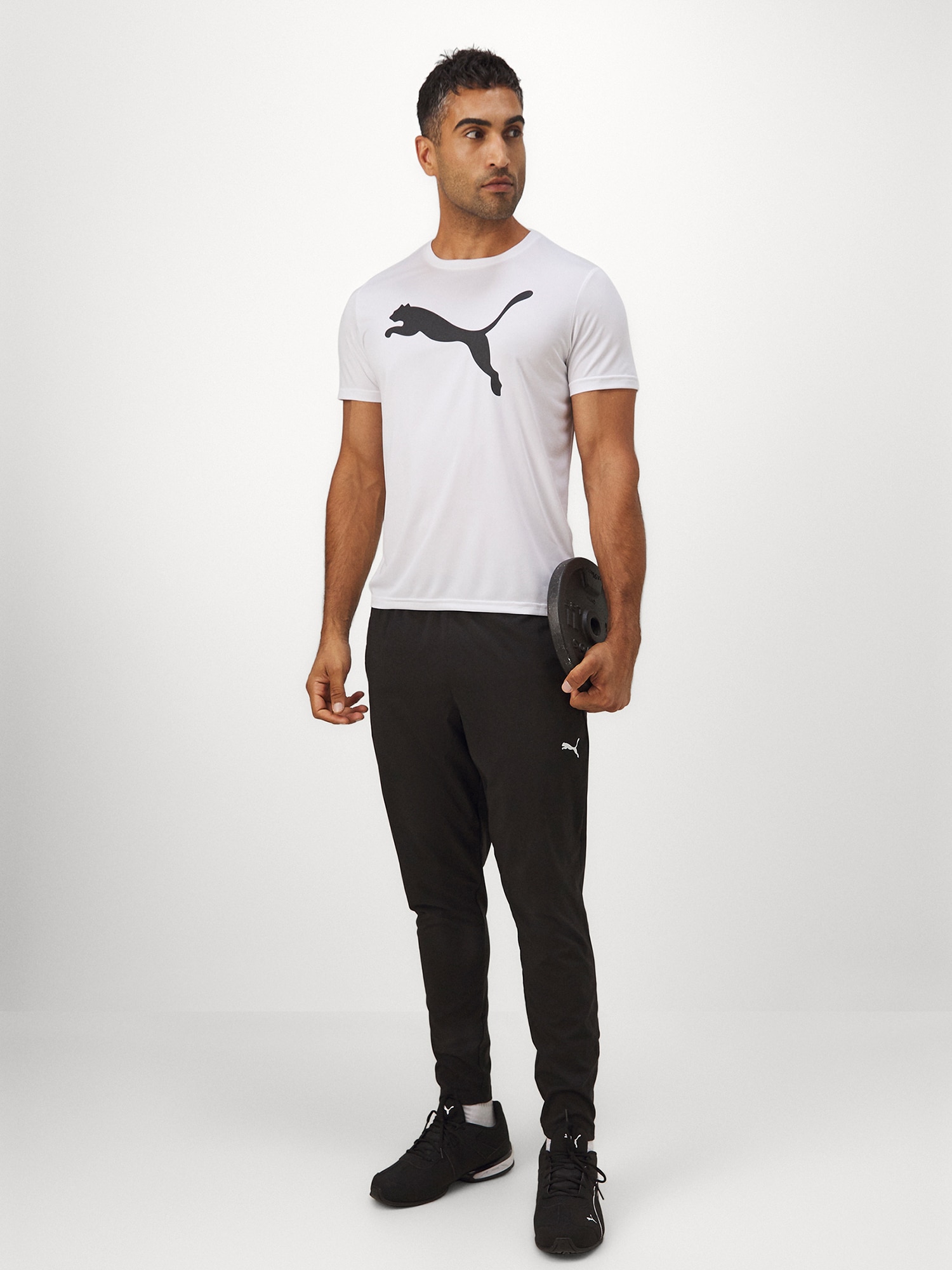 PUMA Funkčné tričko 'Tad Essentials' čierna / biela (obrázok 4)
