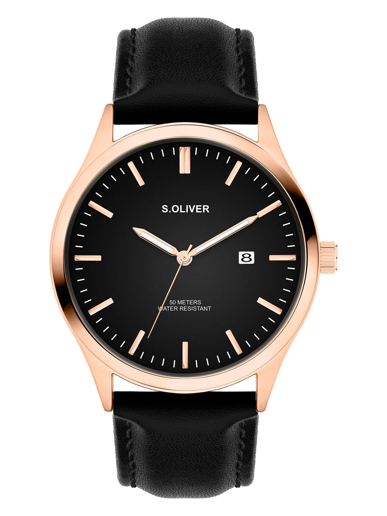 S.Oliver Analoog Horloge Rose-goud / Zwart