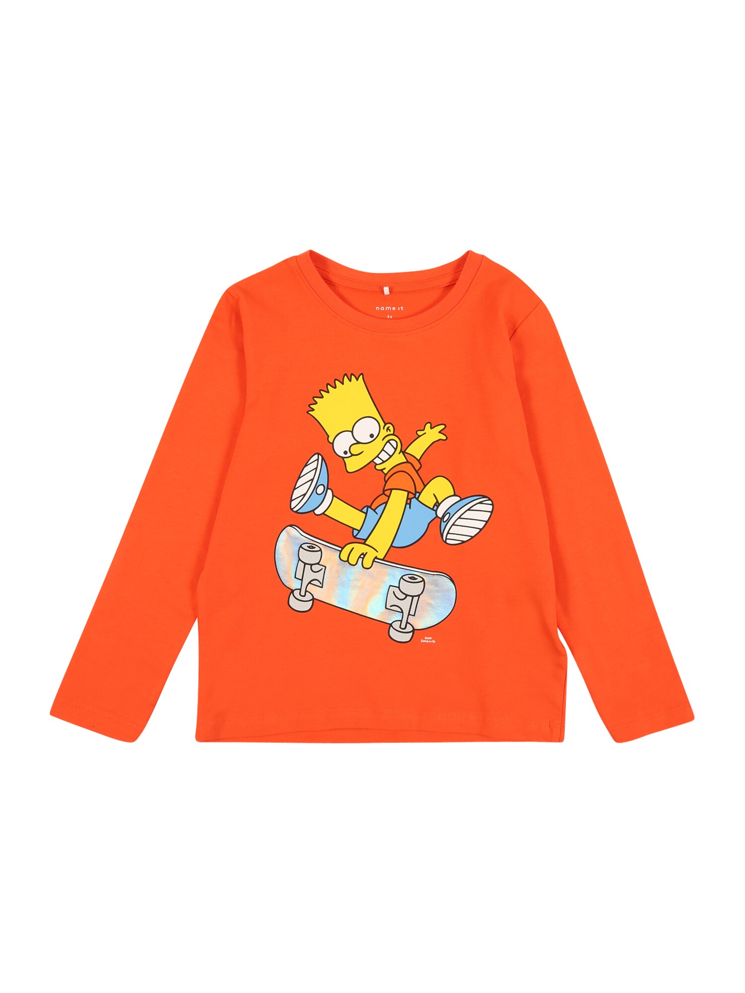 NAME IT Marškinėliai 'Simpsons'  neoninė oranžinė / geltona / šviesiai mėlyna / balta / juoda