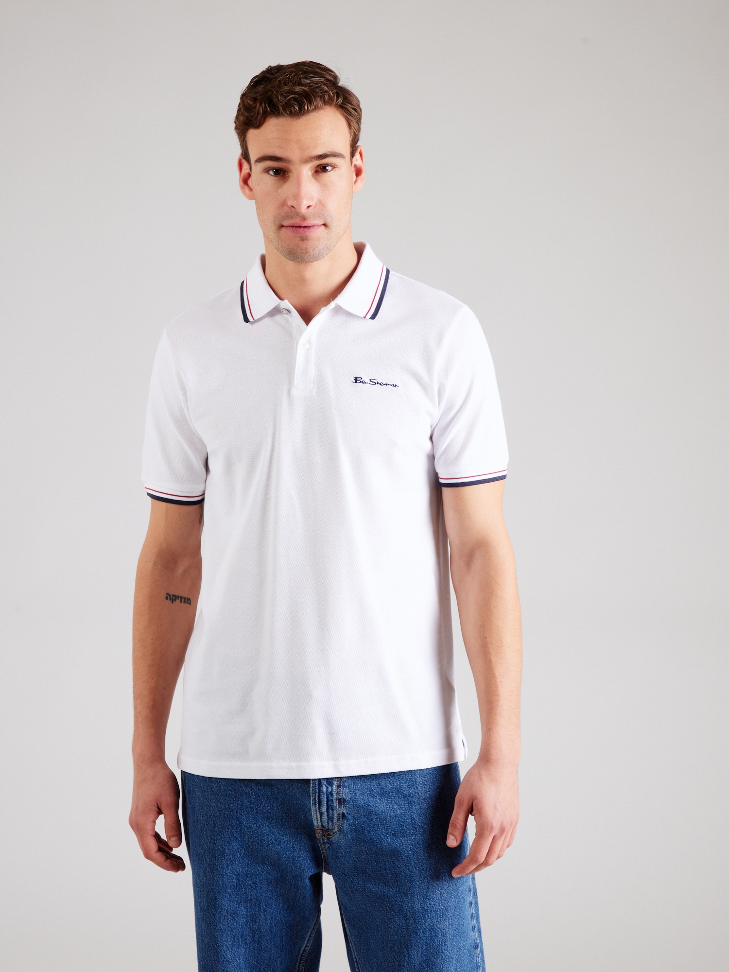 Ben Sherman Póló  tengerészkék / piros / fehér termék 2. képe