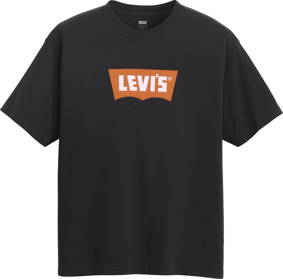 T-shirt orangeröd / svart