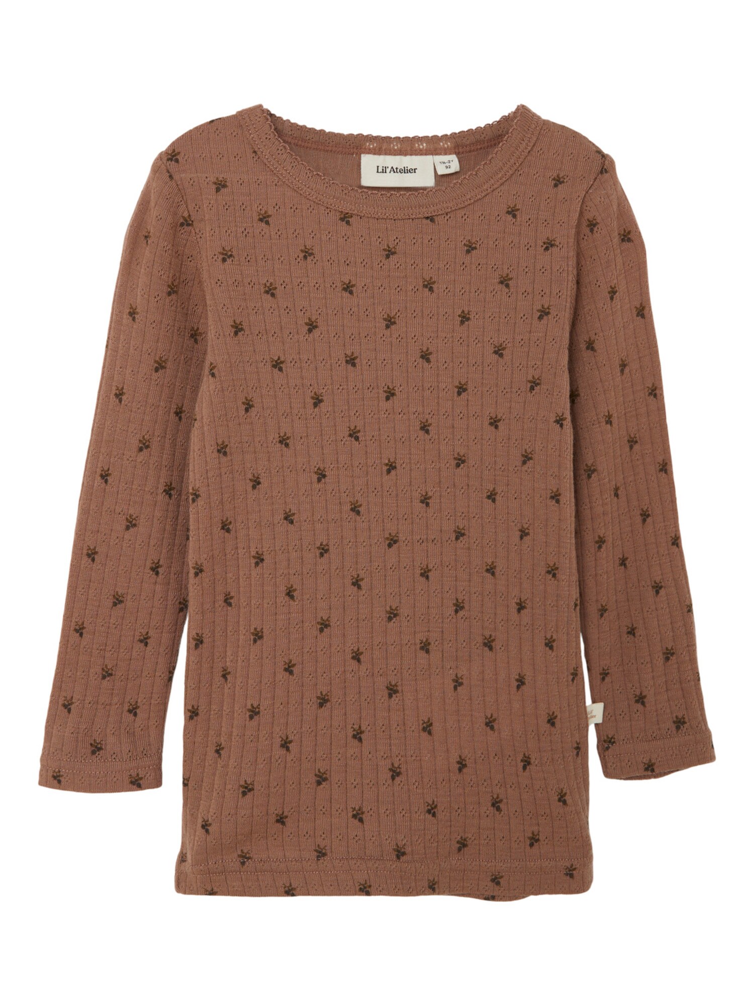 Lil ' Atelier Kids Camisola 'Farga'  brocado / castanho escuro