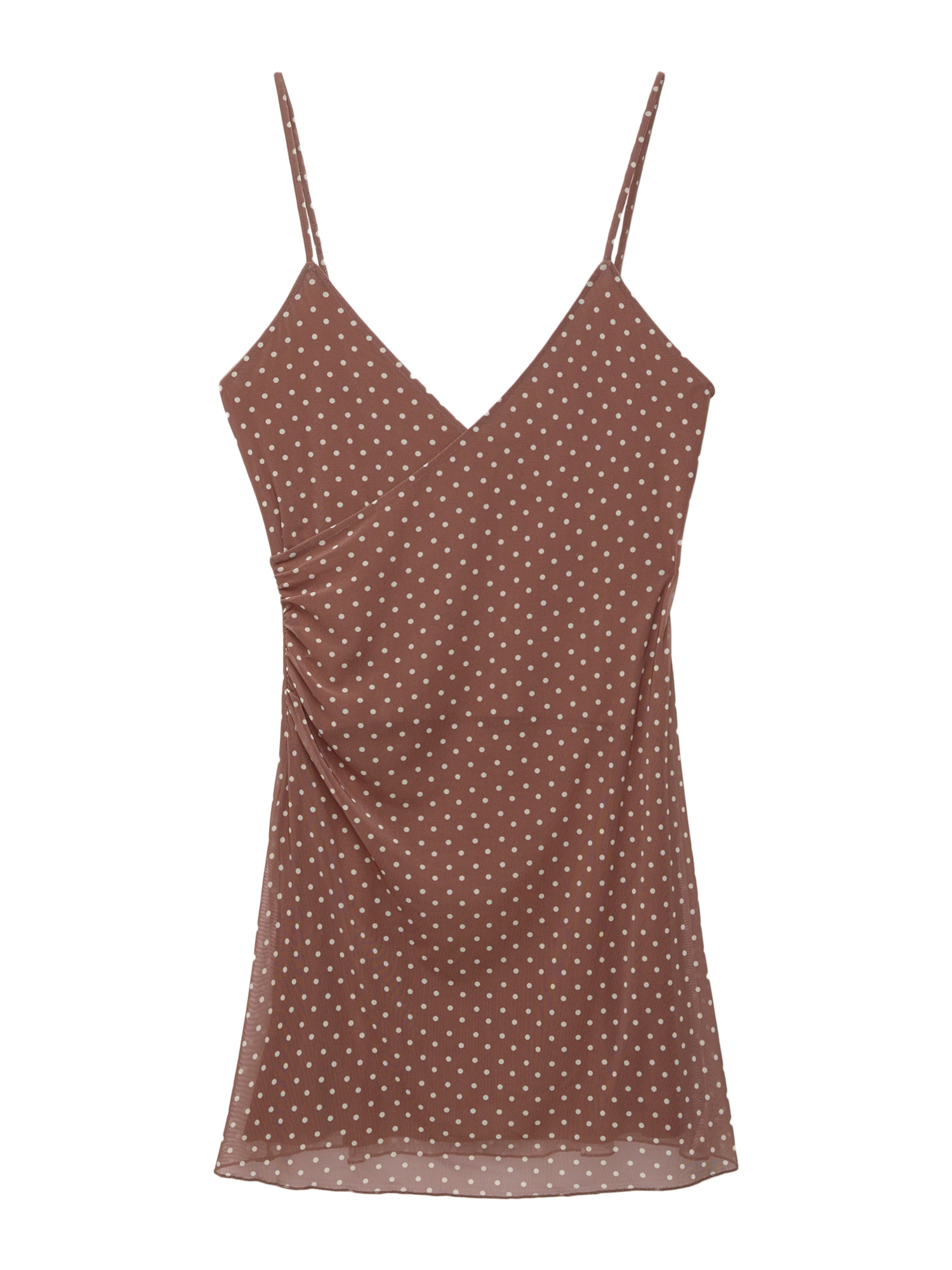 Pull&Bear Rochie de vară  maro / alb