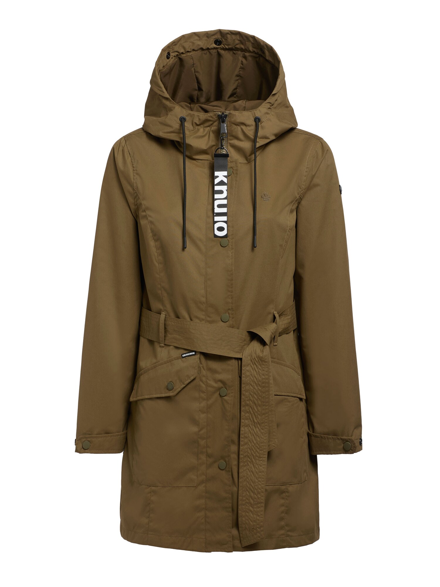 khujo Prechodná parka 'LAUREN4'  olivová / čierna / biela