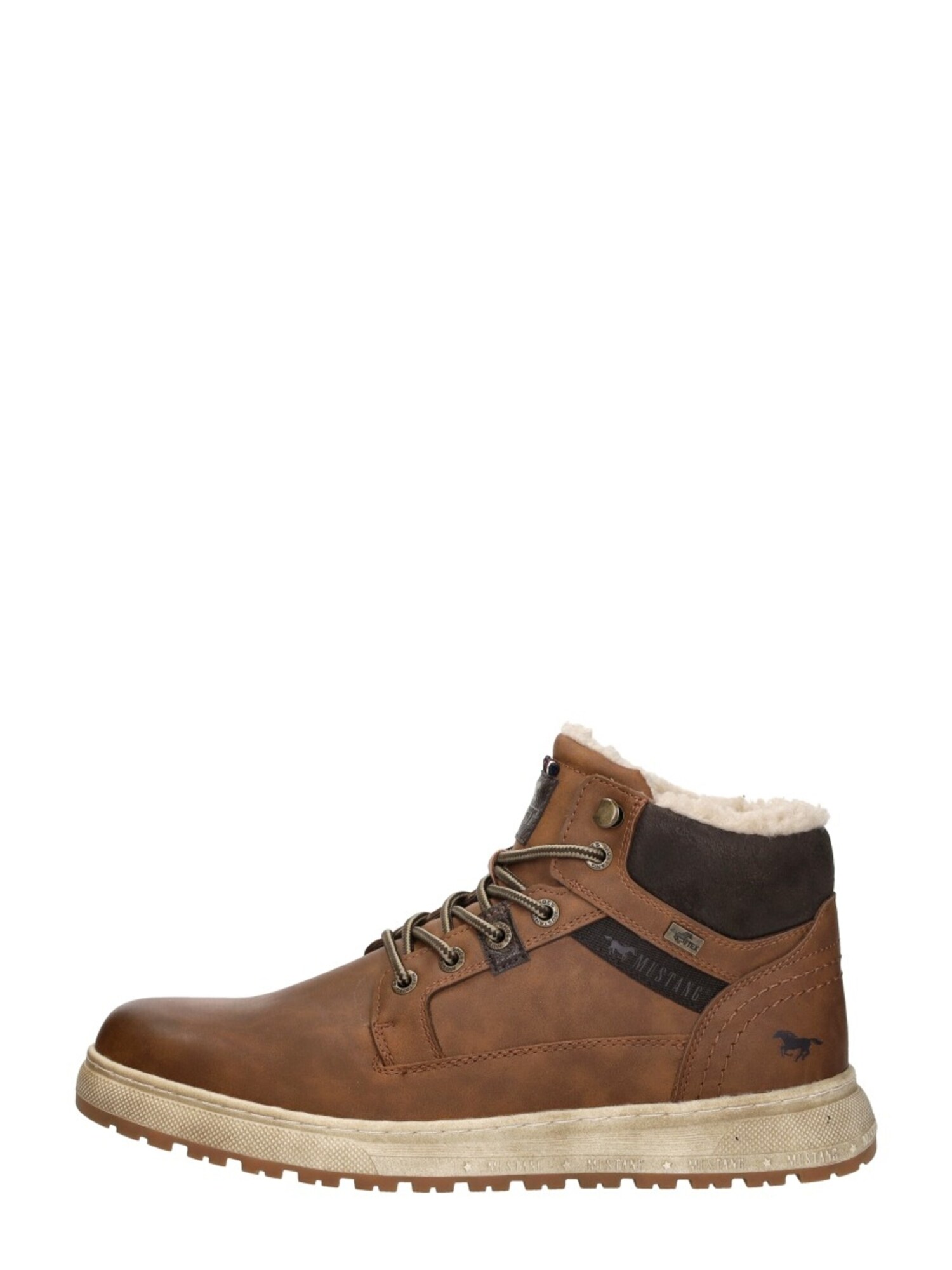 Mustang Veterlaarzen 'Veterschoenen Hoog' Cognac
