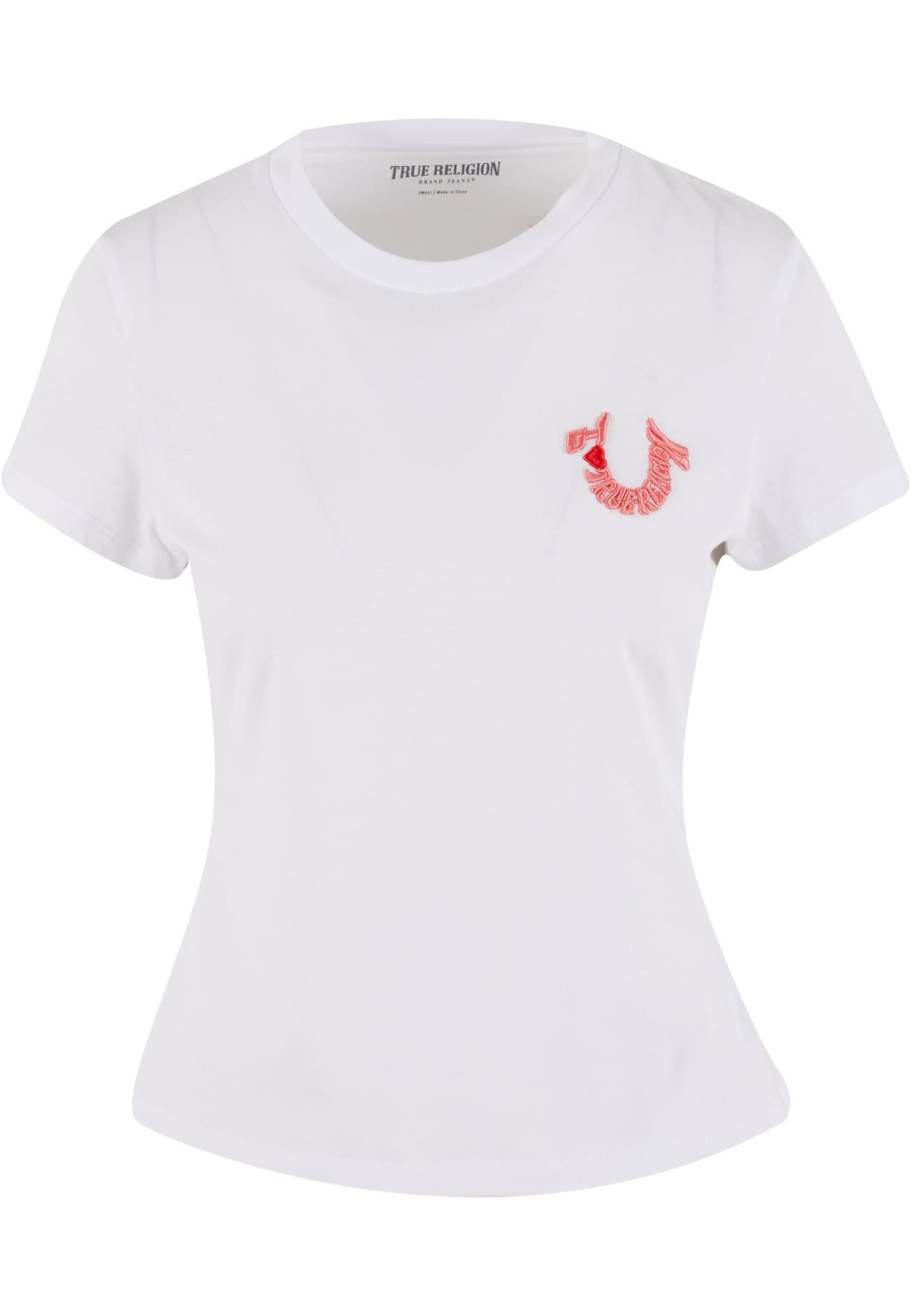 True Religion Tricou  roz / alb
