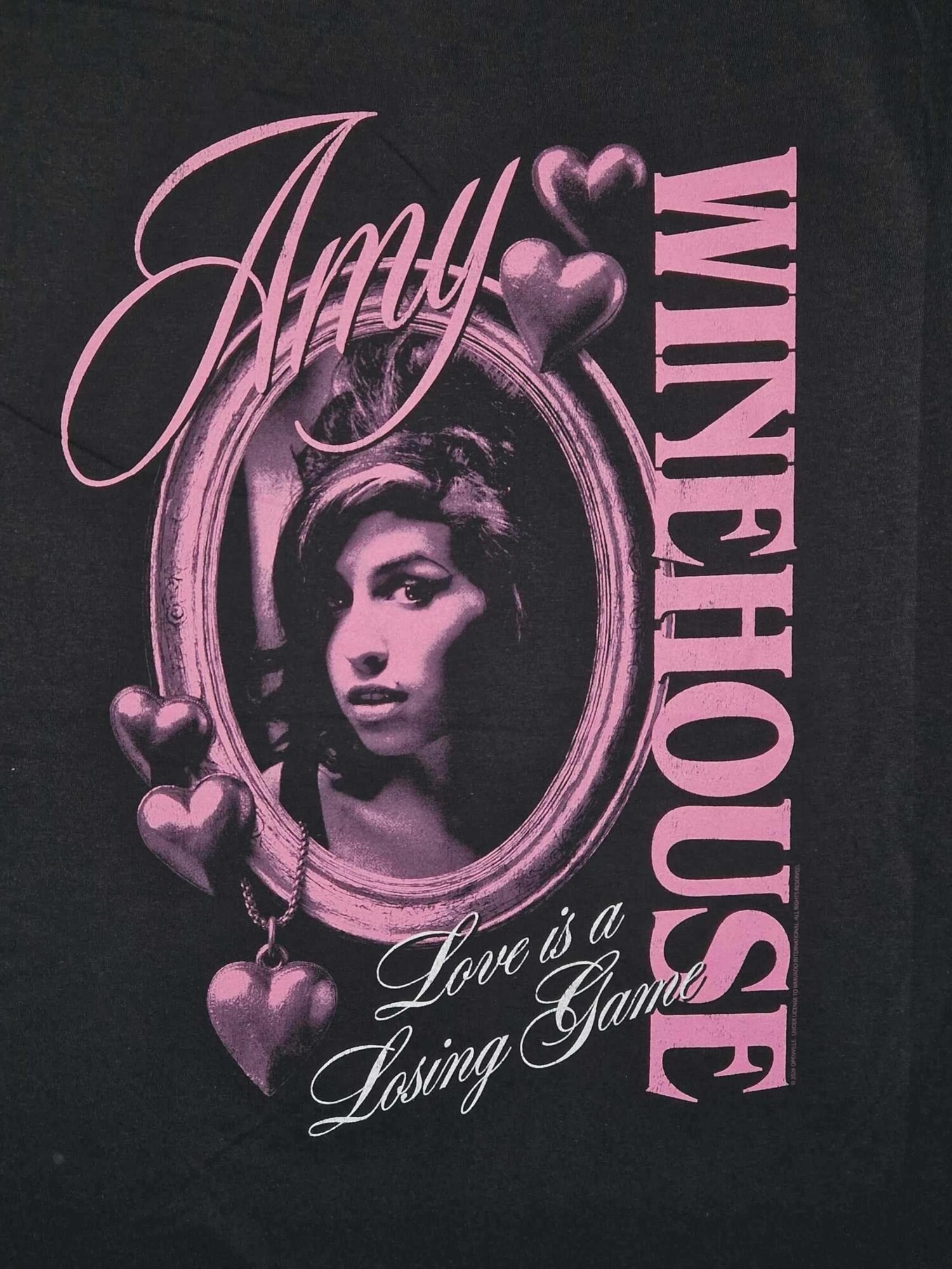 Amy Winehouse Camiseta 'Amy Winehouse Love is a Losing Game T-Shirt'  negro – imagen 3