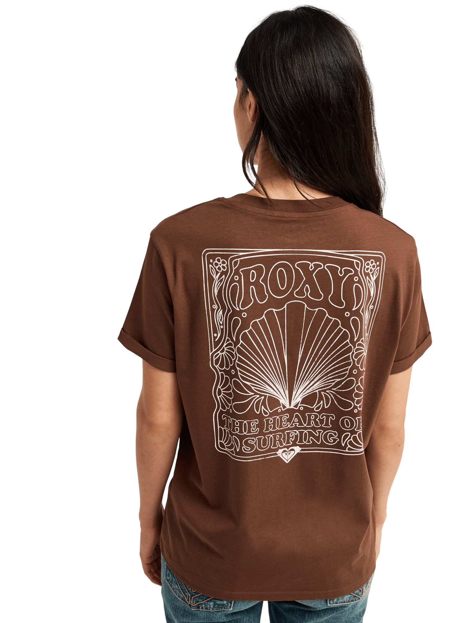 ROXY Camiseta 'Ocean' marrón / blanco – imagen 3