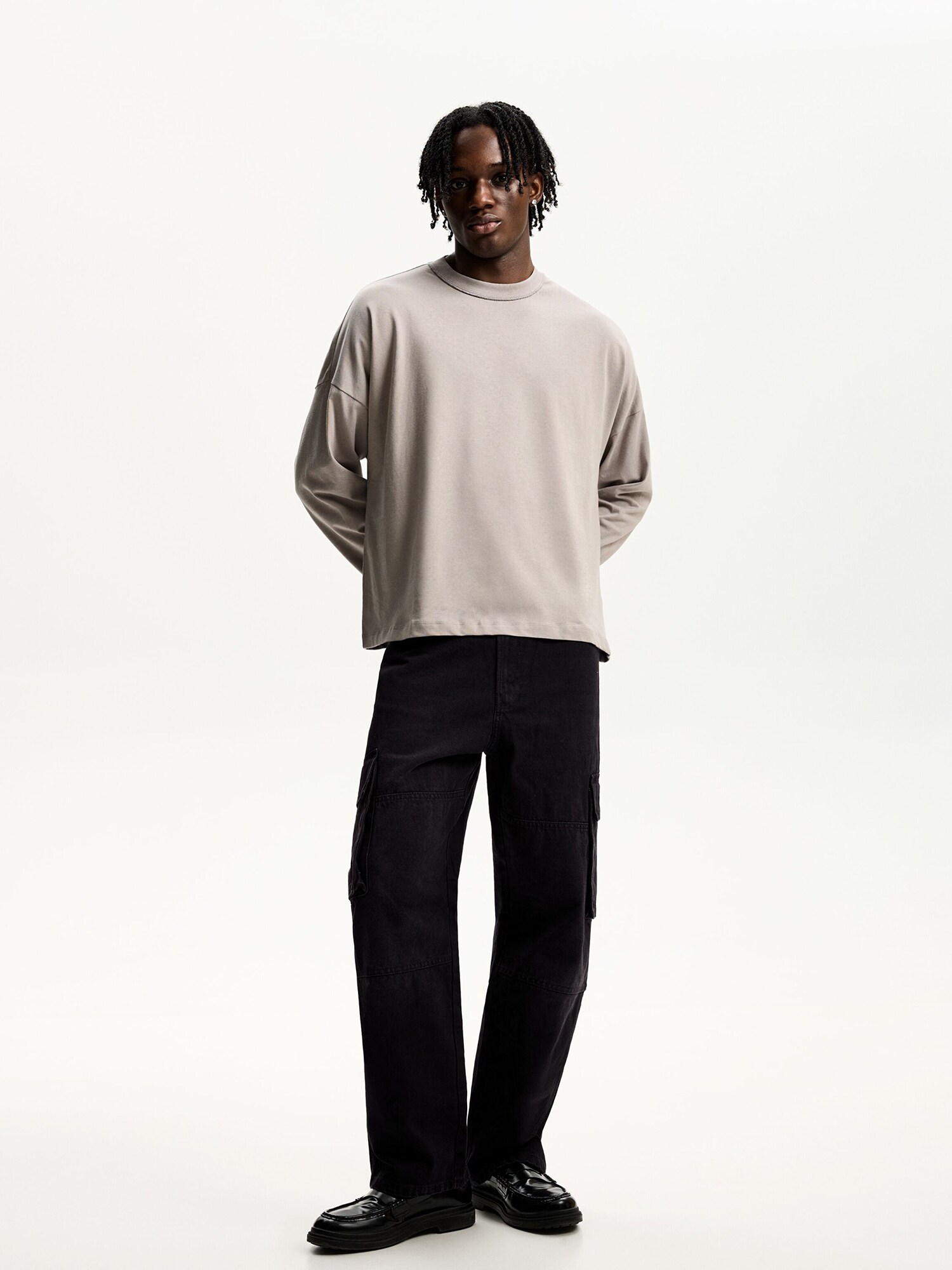 Bershka Cargo farmer  fekete termék 2. képe