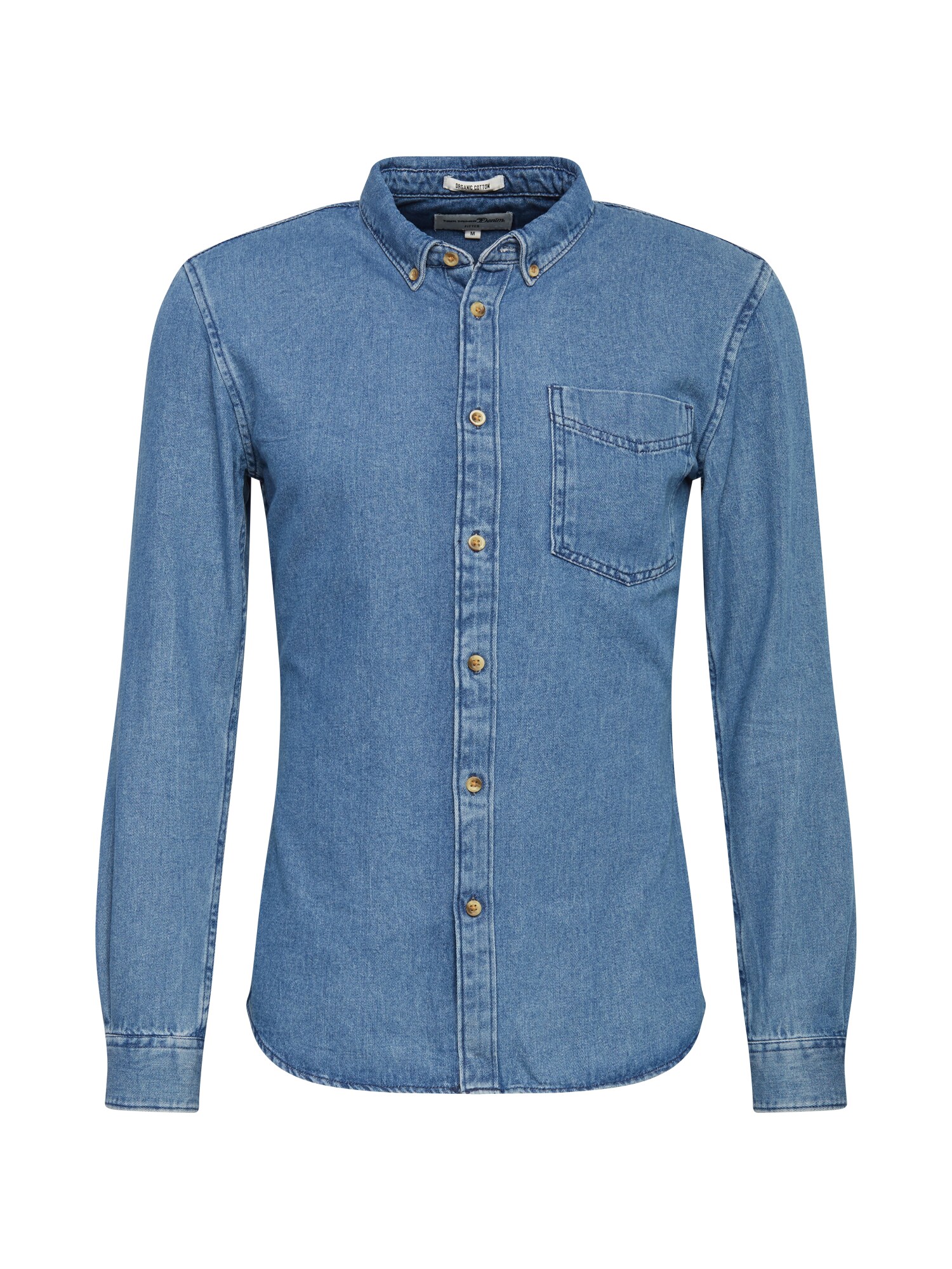 TOM TAILOR DENIM Dalykiniai marškiniai  tamsiai (džinso) mėlyna