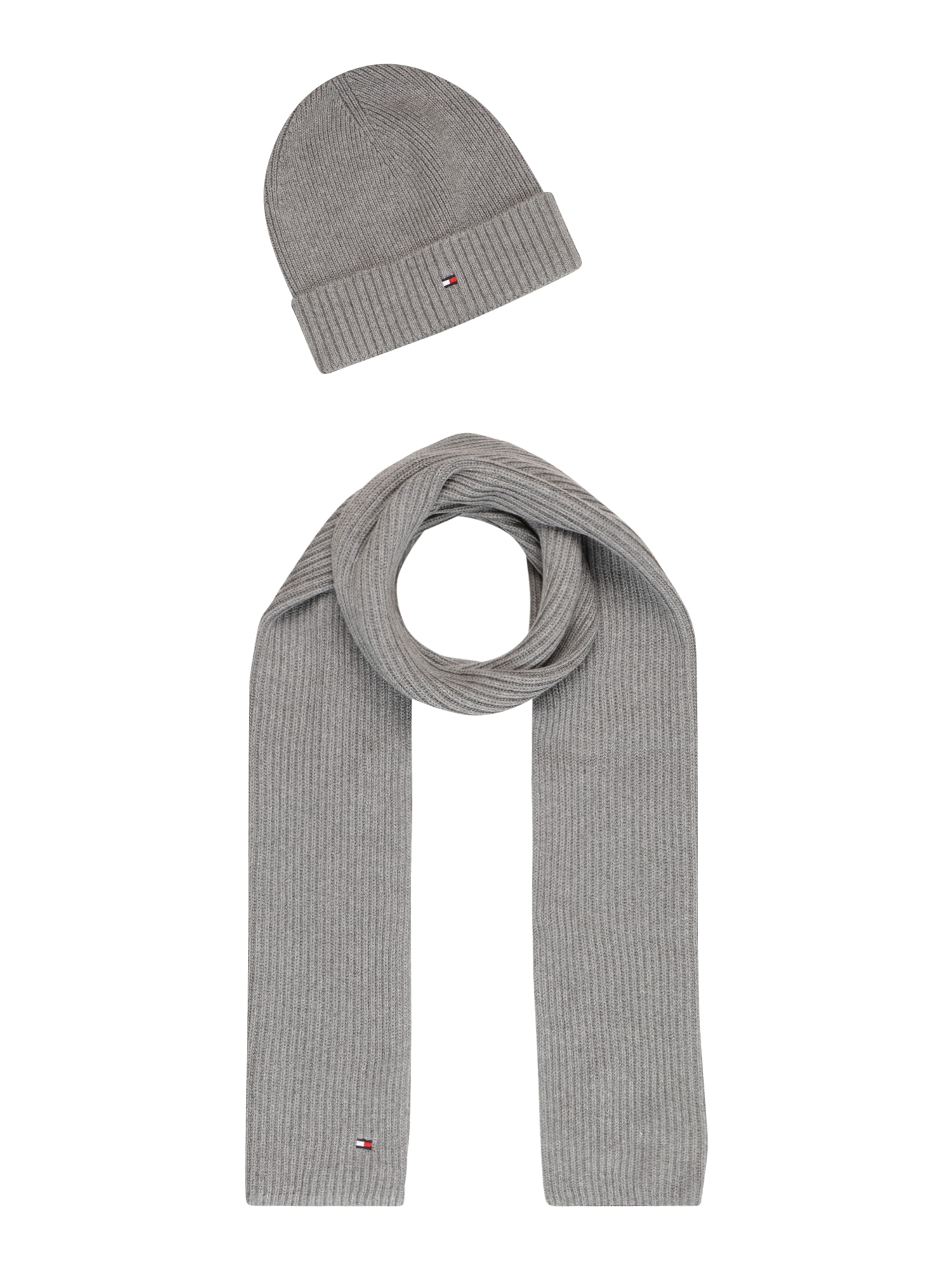 Tommy Hilfiger TOMMY HILFIGER Mütze und Schal dunkelblau / grau / rot / weiß