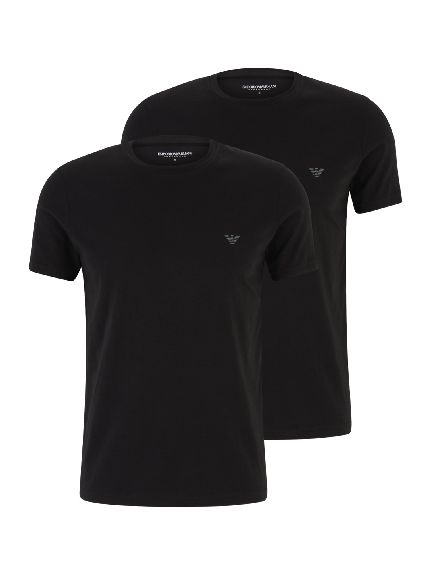Emporio Armani Apatiniai marškinėliai pilka / juoda