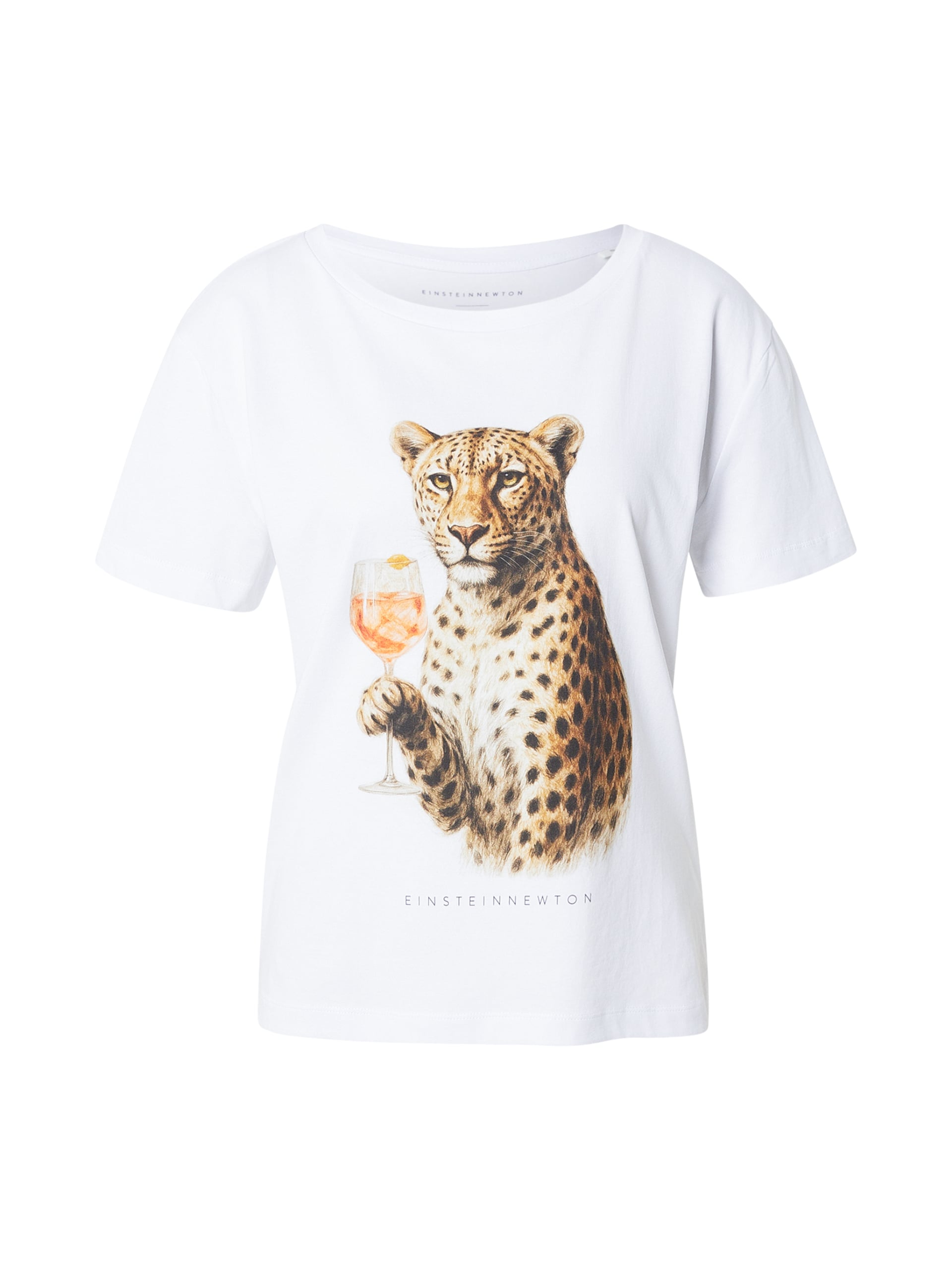 EINSTEIN & NEWTON T-shirt 'Spritz Leo' ljusbrun / svart dam