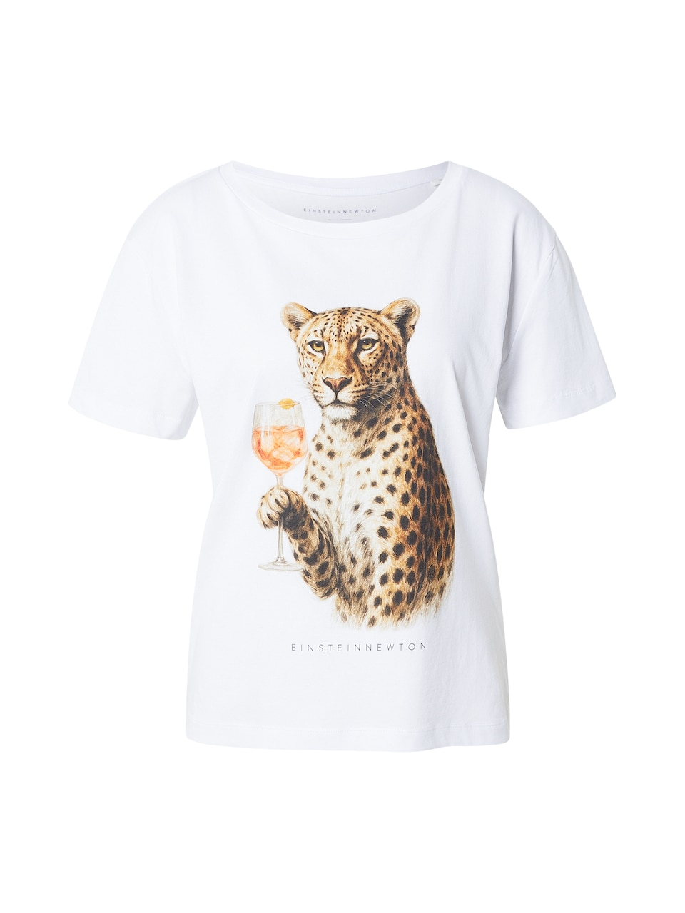 T-shirt 'Spritz Leo' ljusbrun / svart