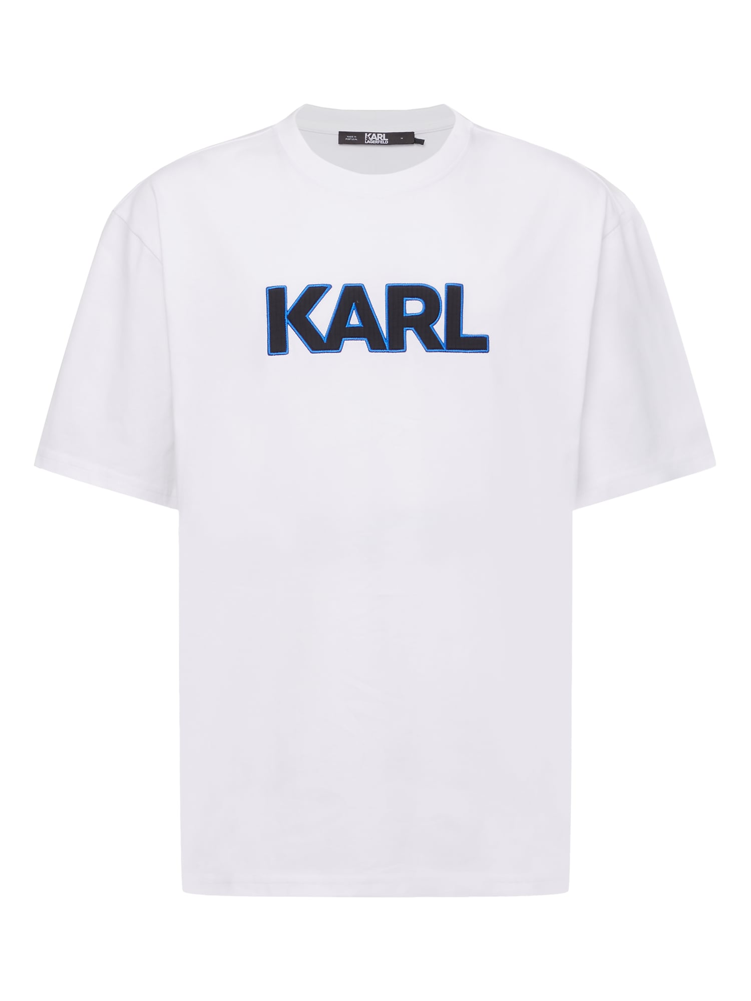 Karl Lagerfeld Majica  mornarska / bela
