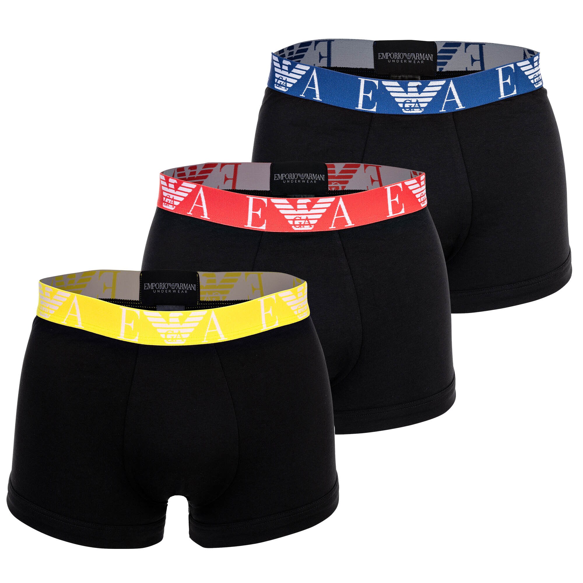 Emporio Armani Boxer trumpikės geltona / raudona / juoda / balta