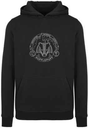 F4NT4STIC Sweatshirt ‘Harry Potter Hufflepuff Seal’ Grijs / Zwart