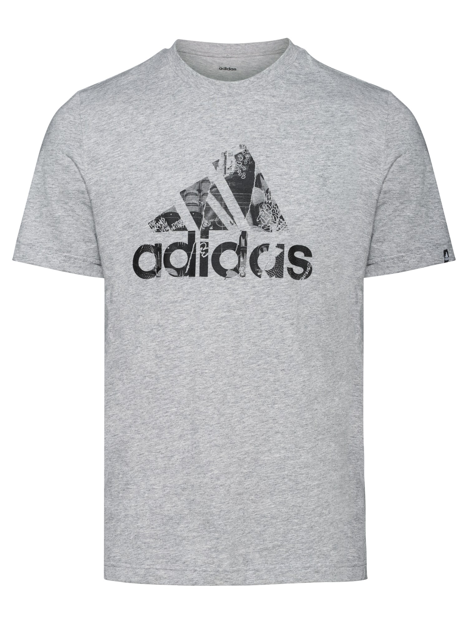 ADIDAS PERFORMANCE Sportiniai marškinėliai  šviesiai pilka / juoda